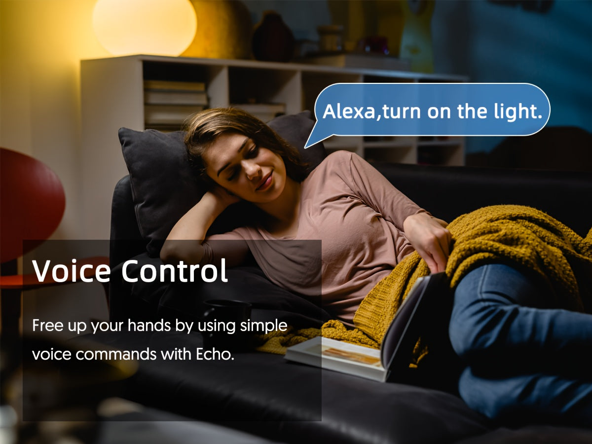 YNF Voice-Activated Smart Light for Switch - Compatible with Alexa, Google Home & SmartThings, Easy Install WiFi Timer, No Hub Needed, Neutral Wire Included - For Smart Home Enthusiasts - Perfect Gift for Tech Lovers