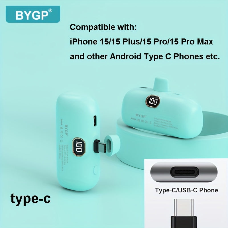 BYGP 5000mAh Mini Portable Charger
