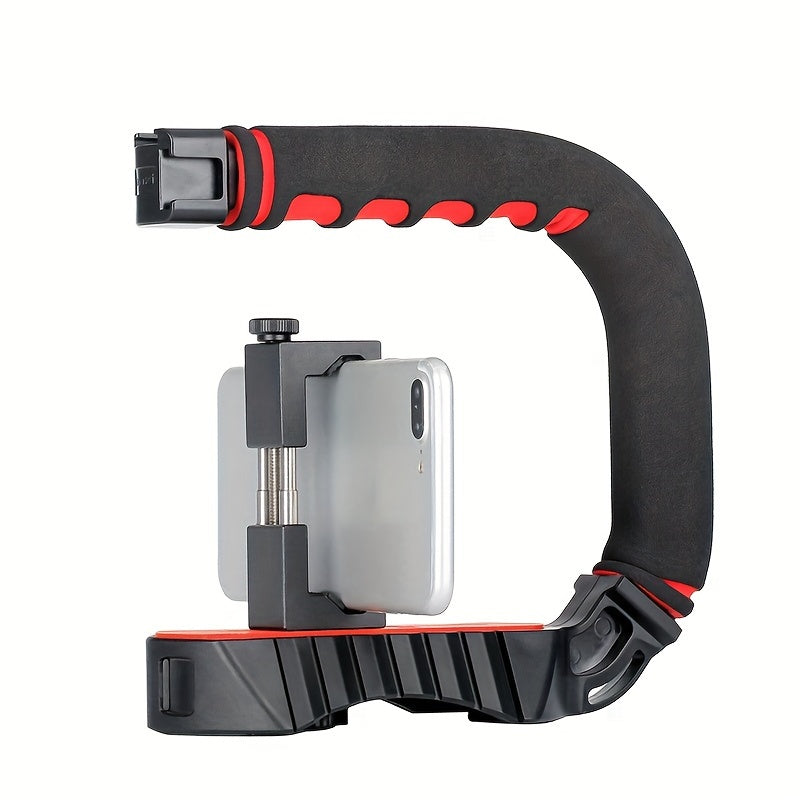 Handheld balanced anti shaking U-shaped stabilizer Micro SLR camera Mobile universal pan tilt handle Photography handle bracket 3 boot mouth expansion multifunctional portable stabilizer bracket