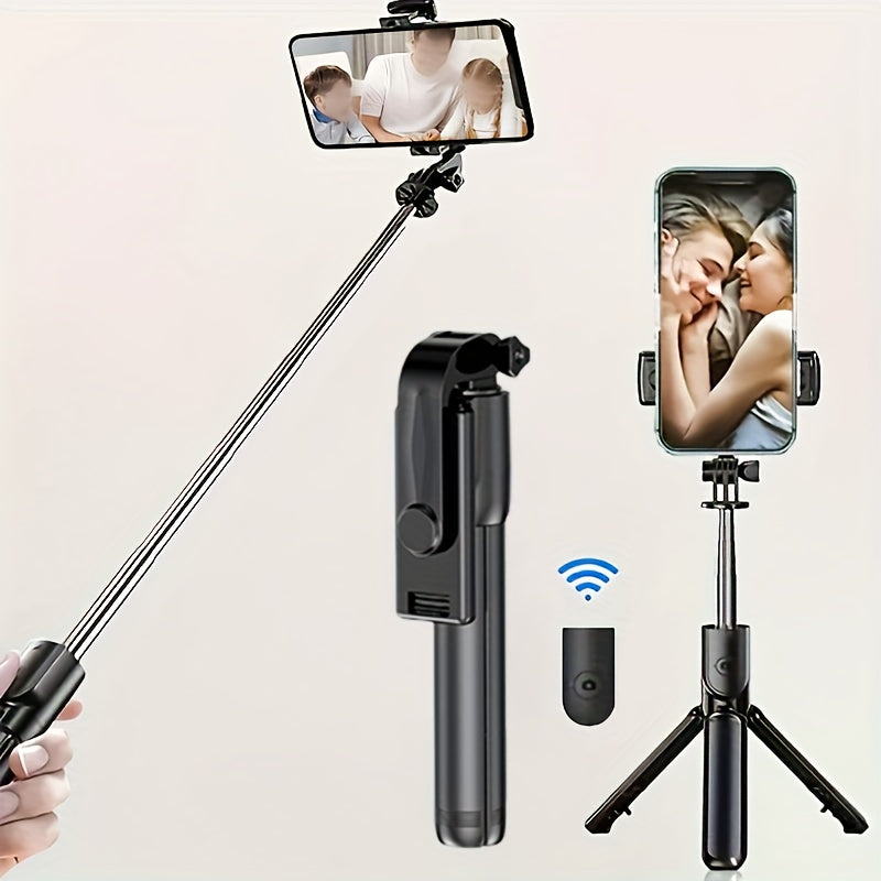 Selfie Pole with Three-legged Stand, Mobile Phone Universal Selfie Artifact 360-degree Rotation, Handheld Anti-shake Gimbal Travel Portable, Wireless Photography Live Shooting Bracket