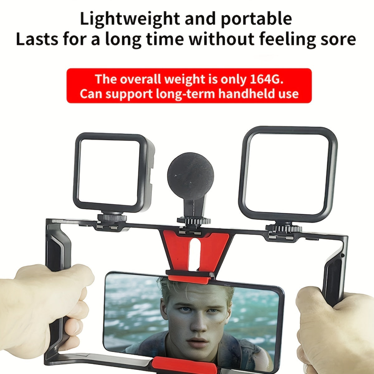 Professional Smartphone Stabilizer Gimbal - Handheld & Tripod Mount, Smooth Video Shooting, Portable Black Phone Frame, ABS Material, Non-Waterproof