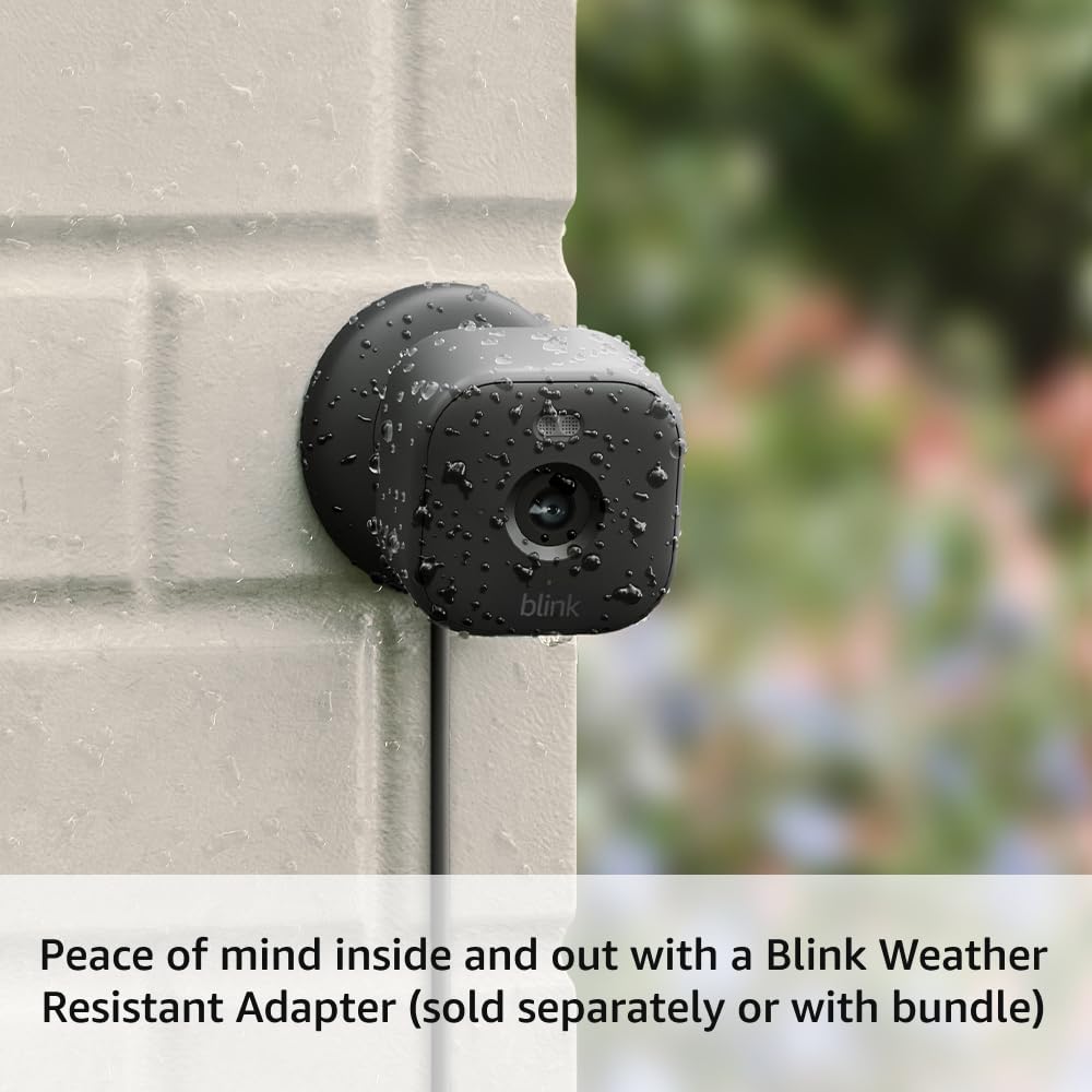 Blink Mini 2 (newest model), Plug-in smart security camera, HD night view in color, built-in spotlight, two-way audio, motion detection, Works with Alexa (White)