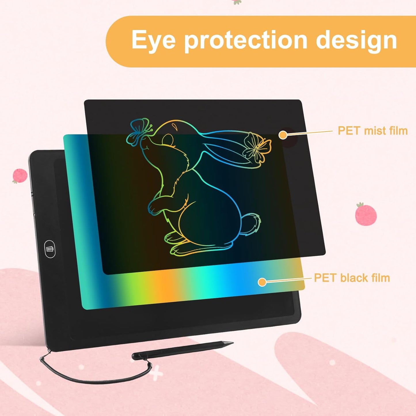 16" LCD Writing Tablet for Kids Adults, Colorful Drawing Pad Doodle Board
