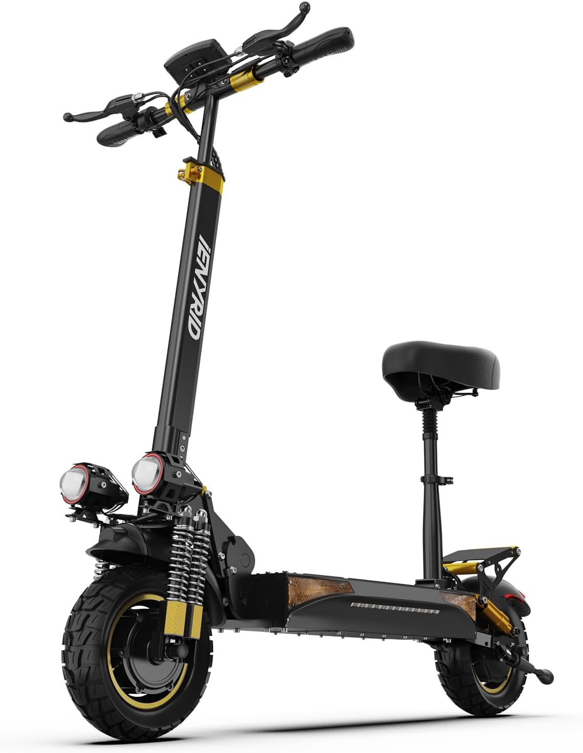 iENYRID 800W/2000W e Scooter for Adults Electric Scooter with Seat 10" Off Road Pneumatic Tires Long Range Motorized e-Scooter,28-35MPH,30-35Miles Range eScooter,Fast Foldable Eletric Scooters for men