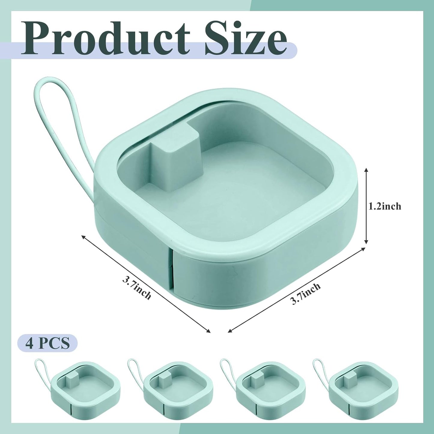 Kathfly 4 Pcs White Hair Tie Organizer Portable Hair Accessory Storage Containers Stackable Hair Tie Bobby Pin Holder Home Cotton Swab Dispenser Hair Accessories Jewelry Organizer Box