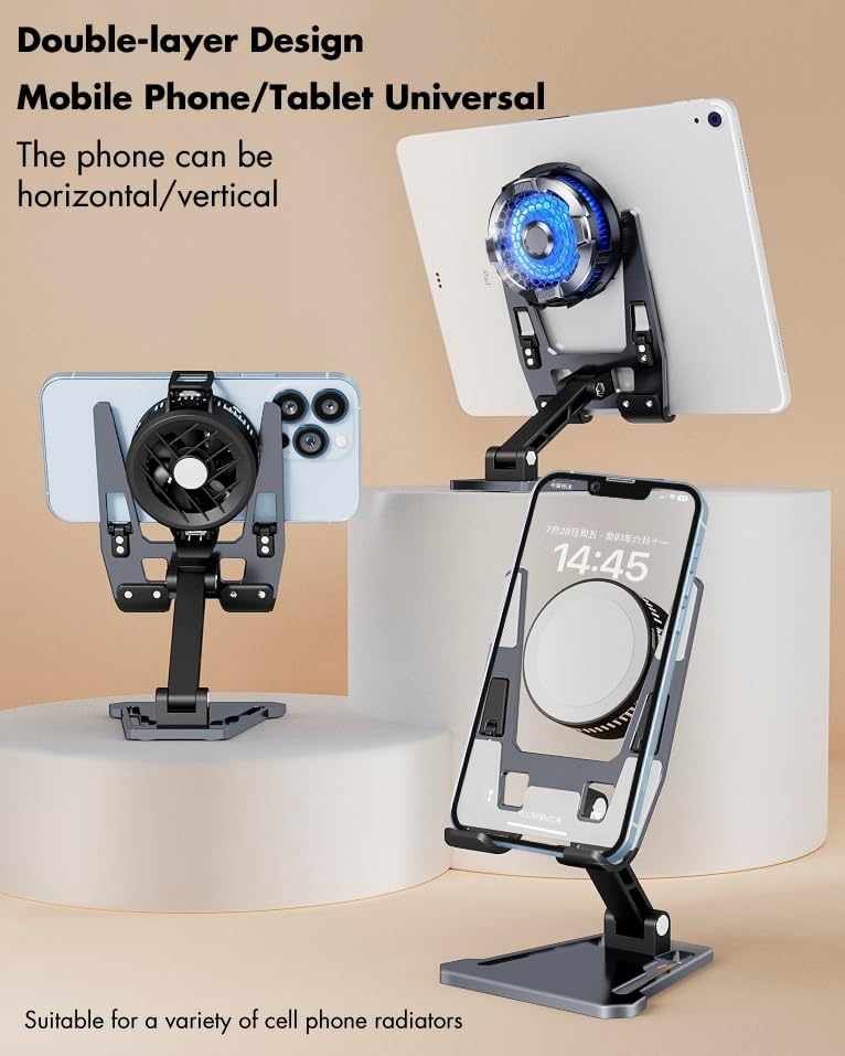ACEDAYS Magnetic Phone Cooler, Phone Cooling Fan with Semi-Conductor Cooling Chip, Universal Cellphone Radiator for Tiktok Live Streaming, Outdoor Vlog, Mobile Gaming.