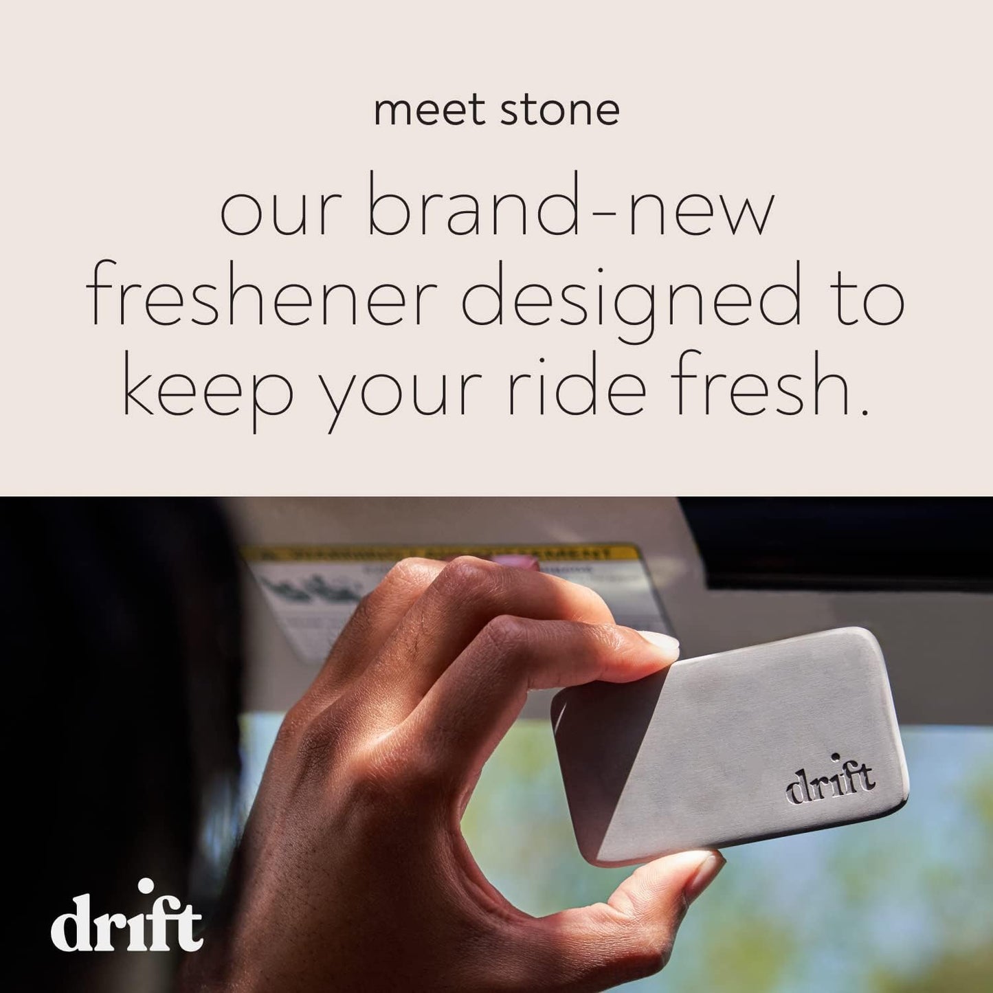 Drift Car Air Freshener - Stone Air Freshener - Car Odor Eliminator - Teak Scent Starter Kit