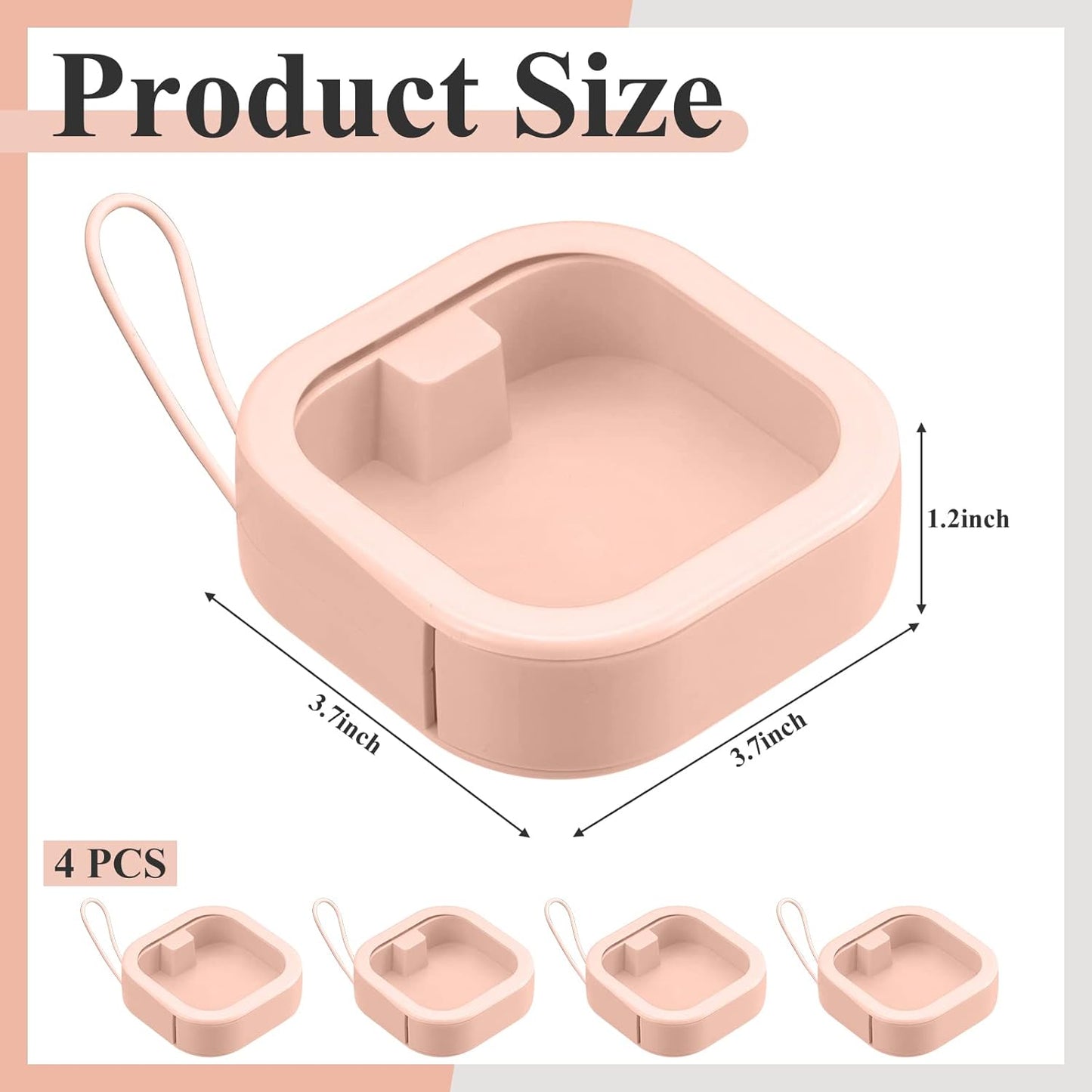 Kathfly 4 Pcs White Hair Tie Organizer Portable Hair Accessory Storage Containers Stackable Hair Tie Bobby Pin Holder Home Cotton Swab Dispenser Hair Accessories Jewelry Organizer Box