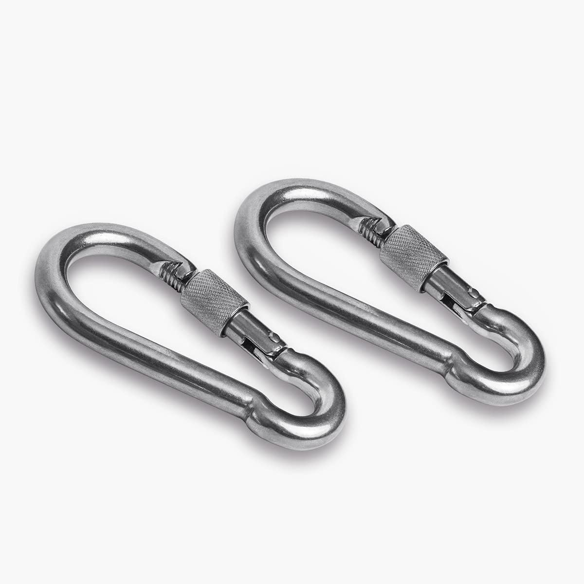2 1 Heavy Duty 304 Stainless Steel Swivel Ring Double Ended Swivel Eye Hook with SUS304 Snap Hooks for Web Tree Swing, Swing Spinner Hanger, Reliable and Safe (M8)
