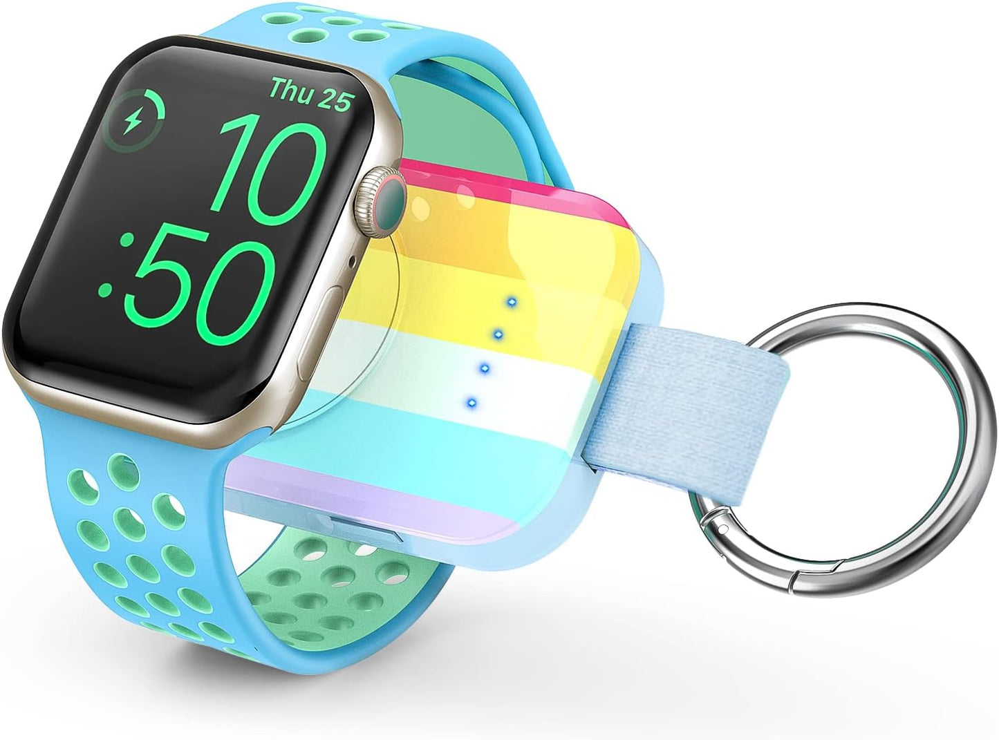 i.VALUX for Apple Watch Charger Portable Magnetic i Watch Charger, Keychain Travel Accessories Smart Wireless Charging Battery Pack Power Bank for Apple Watch Series 10/9/8/7/6/5/4/3/2/1/SE/Ultra1 2