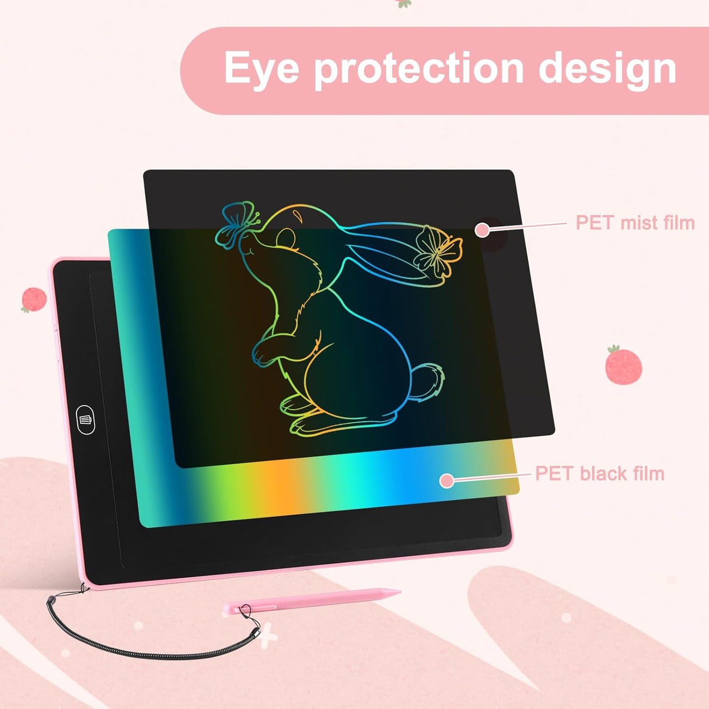 16" LCD Writing Tablet for Kids Adults, Colorful Drawing Pad Doodle Board