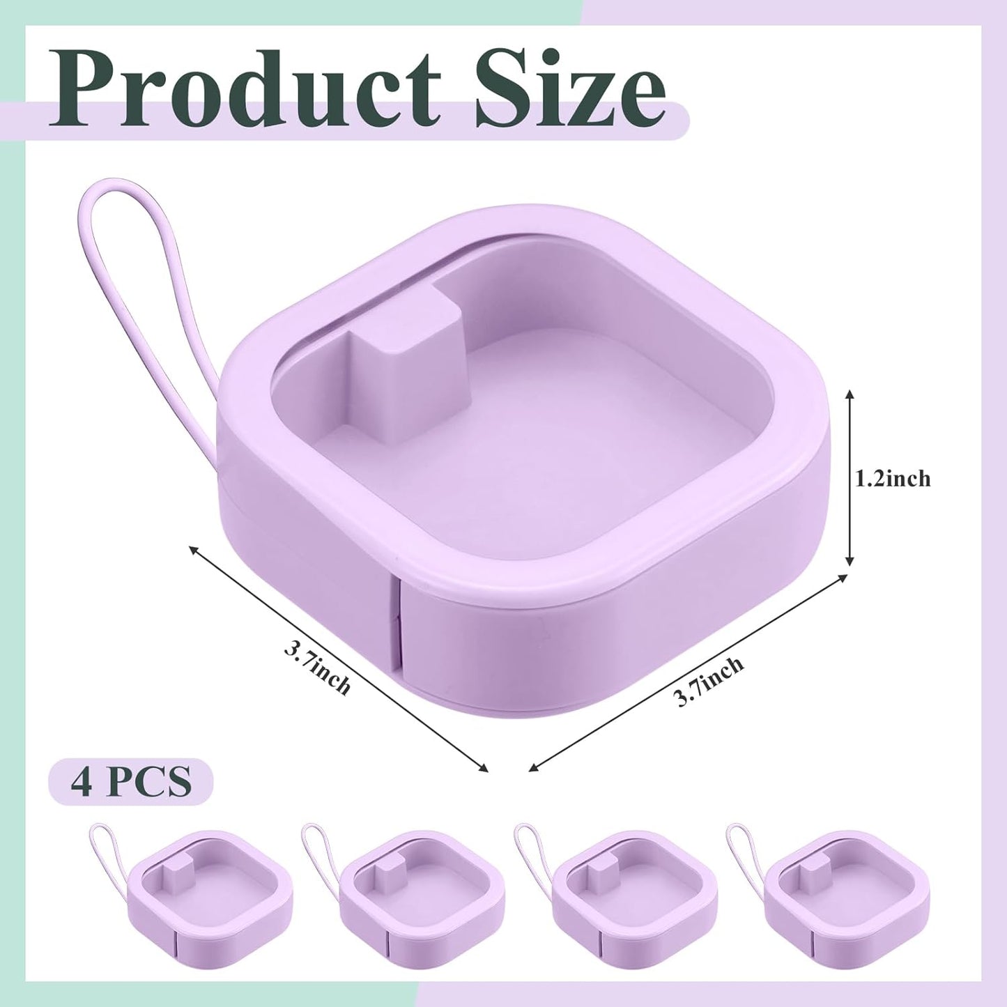 Kathfly 4 Pcs White Hair Tie Organizer Portable Hair Accessory Storage Containers Stackable Hair Tie Bobby Pin Holder Home Cotton Swab Dispenser Hair Accessories Jewelry Organizer Box