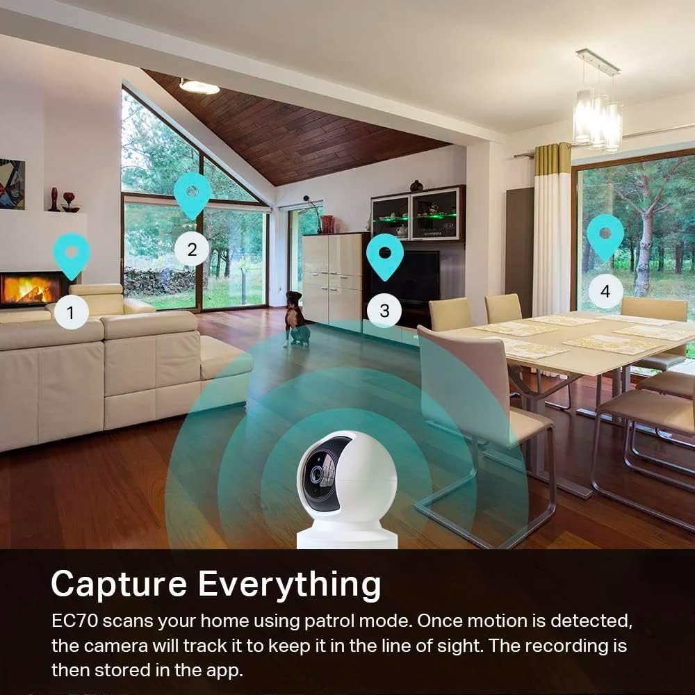 Kasa Smart Indoor Pan-Tilt Home Security Camera, 1080p HD Dog Camera w/Night Vision, Motion Detection for Baby & Pet Monitor, Cloud & SD Card Storage, Works w/ Alexa & Google Home, 2.4G WiFi (EC71)