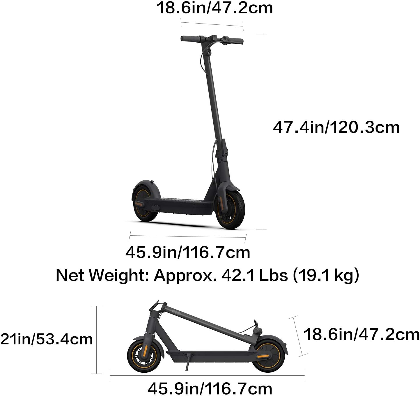 Segway Ninebot MAX Electric Kick Scooter w/Powerful Motor, Long Miles Range, 18.6 & 22mph Top Speed, Dual Suspension (MAX G2 Only), Scooter for Adults UL-2271 2272 Certified