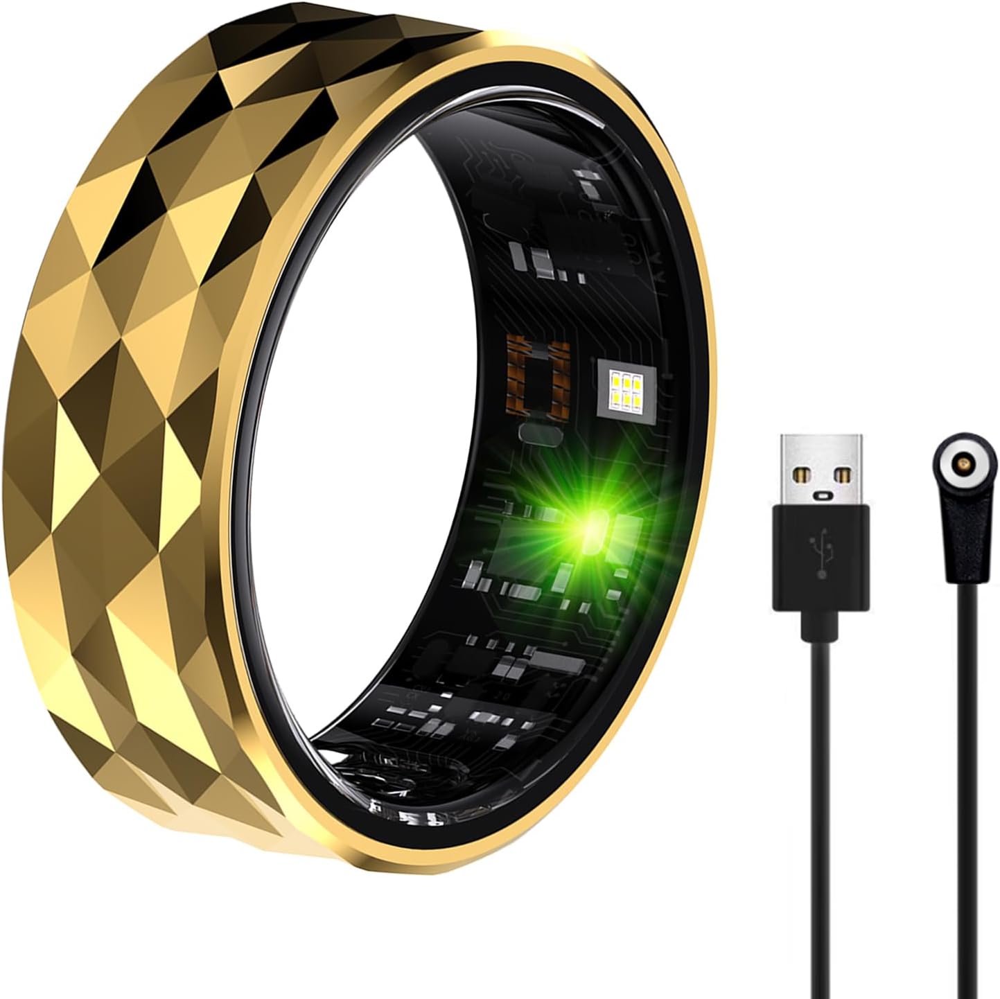 Smart Ring,Fitness Tracker Ring for Men/Women,Monitoring of Pedometer,Heart Rate,Blood Oxygen,Sleep Tracker,No App Subscription,Compatible with Android and iOS (Black,9#)