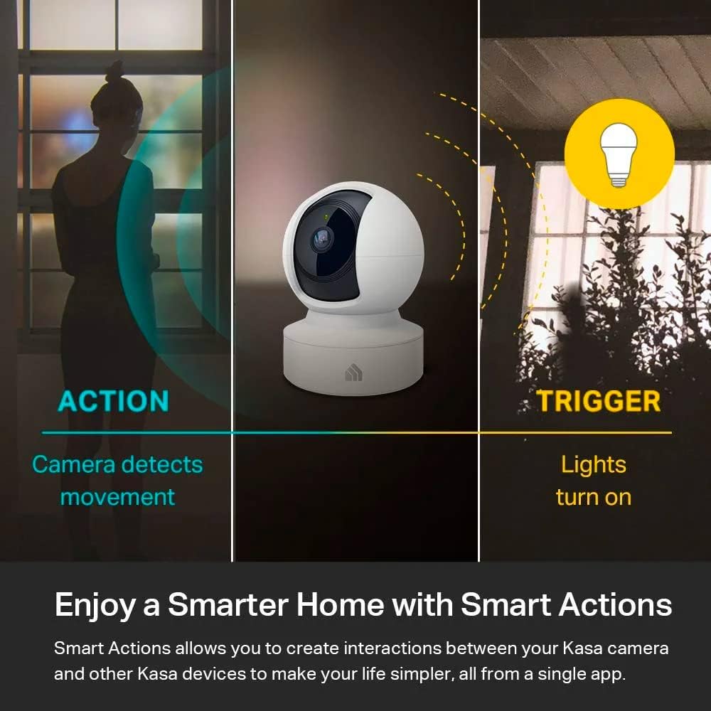 Kasa Smart Indoor Pan-Tilt Home Security Camera, 1080p HD Dog Camera w/Night Vision, Motion Detection for Baby & Pet Monitor, Cloud & SD Card Storage, Works w/ Alexa & Google Home, 2.4G WiFi (EC71)