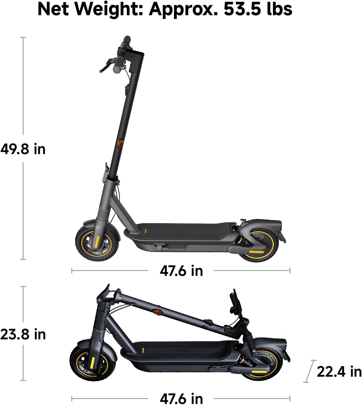 Segway Ninebot MAX Electric Kick Scooter w/Powerful Motor, Long Miles Range, 18.6 & 22mph Top Speed, Dual Suspension (MAX G2 Only), Scooter for Adults UL-2271 2272 Certified