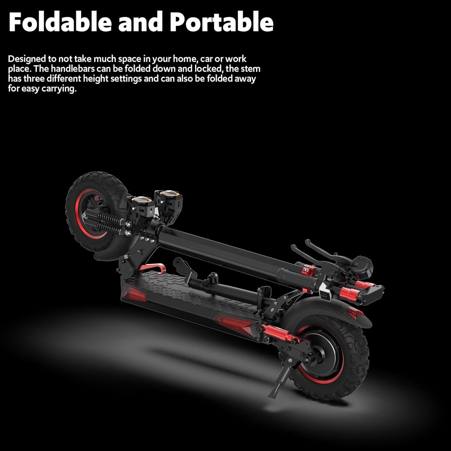 Electric Scooter Adults, 15/18/21AH Big Battery, 600/800/1200W Motor, 10"/11" Off Road Tire, Folding E Scooter with Seat