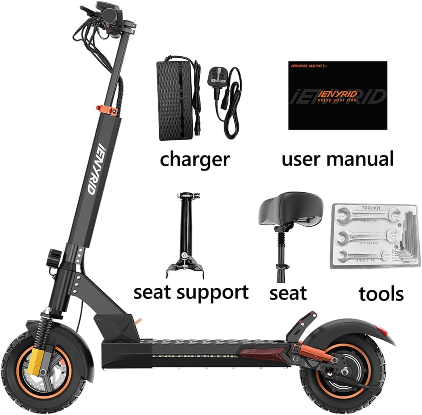 iENYRID 800W/2000W e Scooter for Adults Electric Scooter with Seat 10" Off Road Pneumatic Tires Long Range Motorized e-Scooter,28-35MPH,30-35Miles Range eScooter,Fast Foldable Eletric Scooters for men