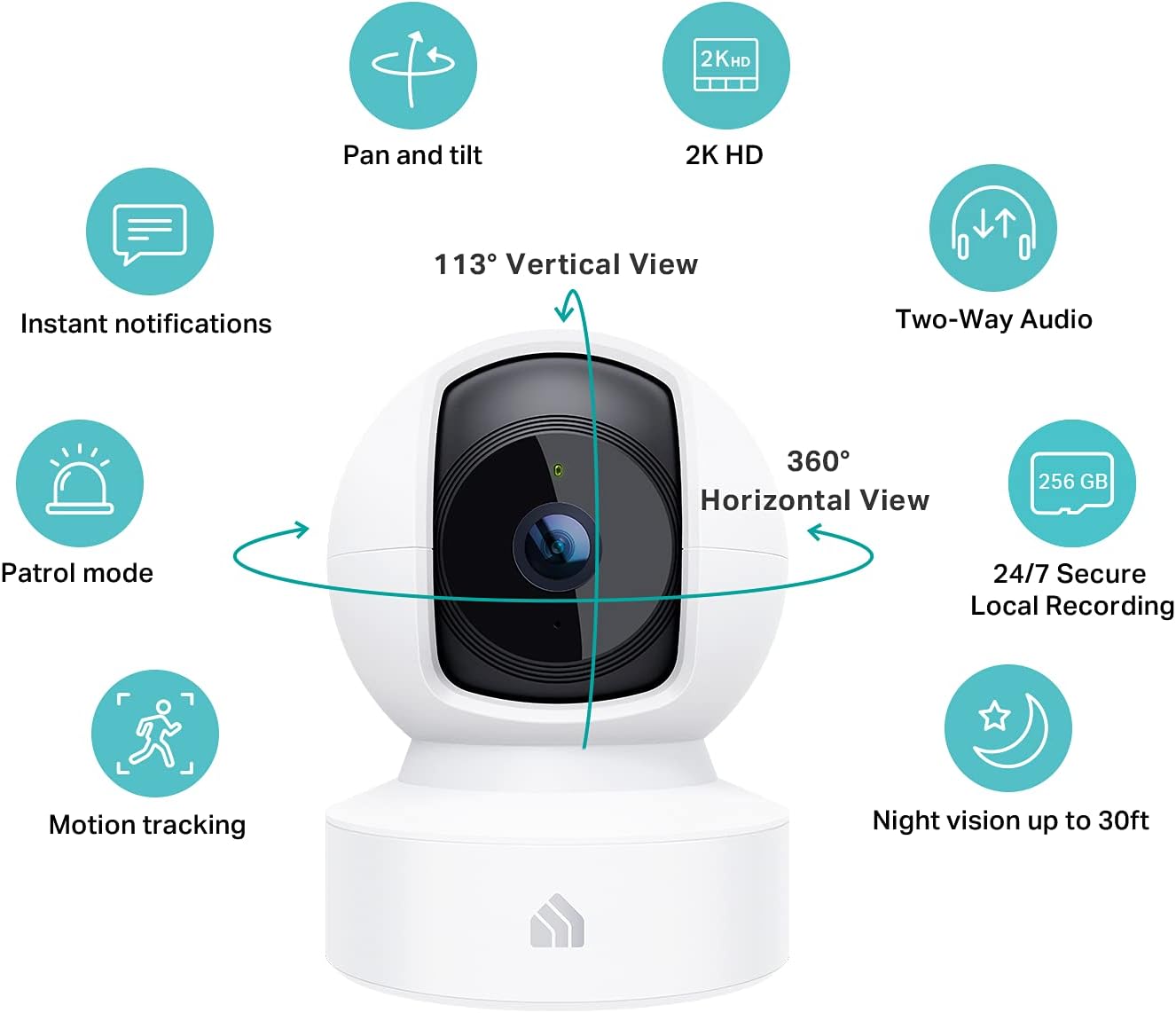 Kasa Smart Indoor Pan-Tilt Home Security Camera, 1080p HD Dog Camera w/Night Vision, Motion Detection for Baby & Pet Monitor, Cloud & SD Card Storage, Works w/ Alexa & Google Home, 2.4G WiFi (EC71)