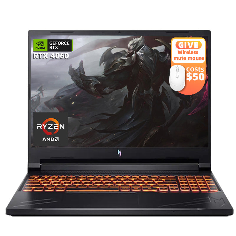 Acer Nitro V 16'' Gaming Laptop, 165Hz Display, AMD Ryzen 7 8845HS, NVIDIA GeForce RTX 4060, 32GB DDR5 RAM, 2TB SSD, Wi-Fi 6, Windows 11 Home, with Wireless Mouse-White