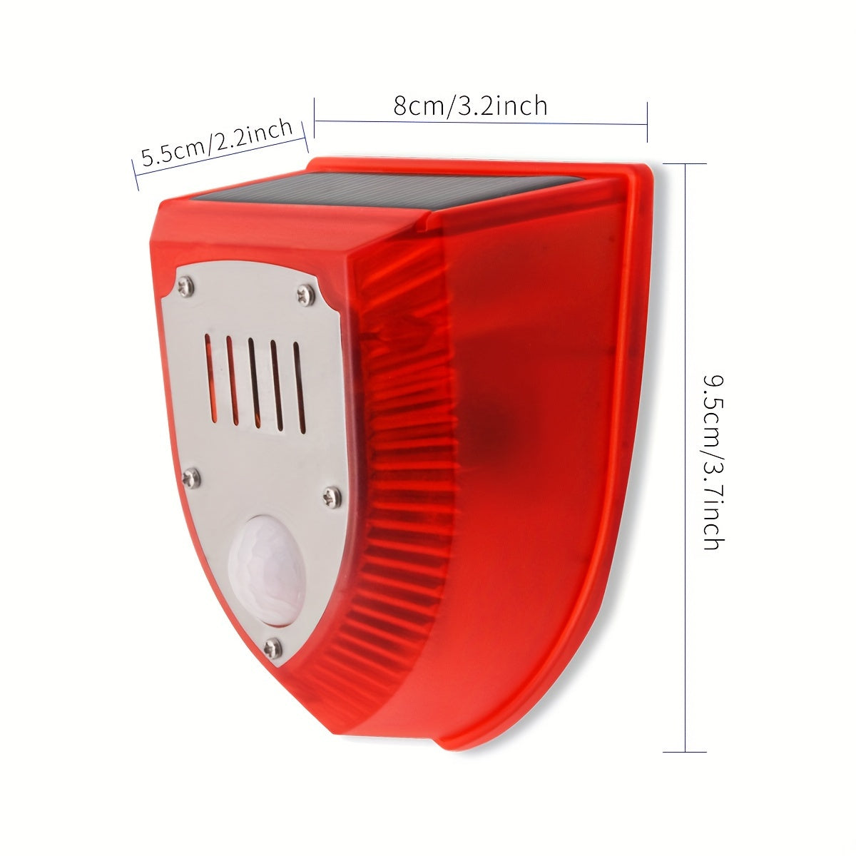 RUOCIN Solar Security Alarm Light with 129dB Gunshot & Dog Barking Sound