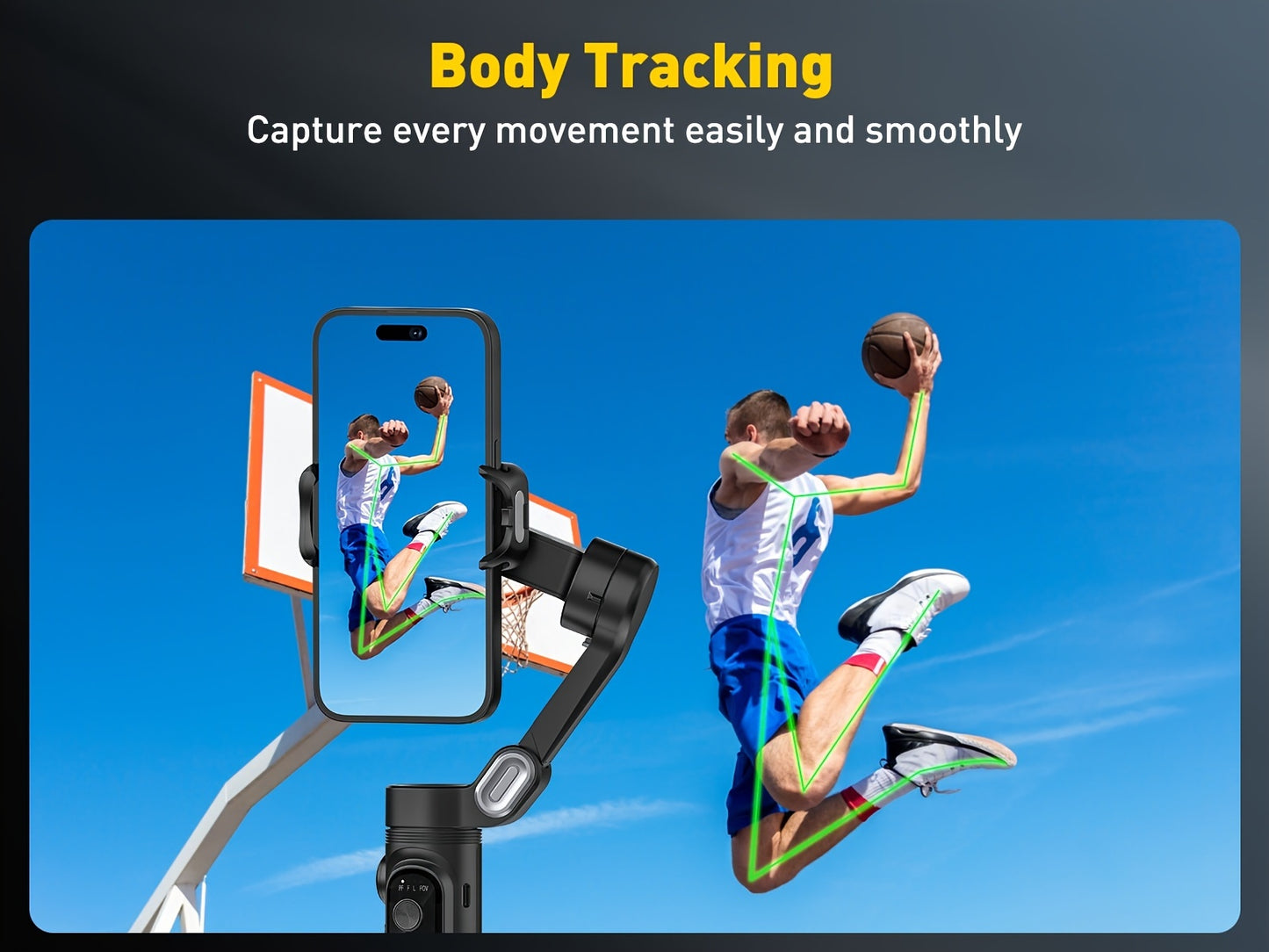 AOCHUAN Smart X Smartphone Gimbal Stabilizer For IPhone 15/14/13 Pro Max - Built-in LED Light, 3-Axis Foldable - For Video Recording & Vlogging - Perfect Gift for Content Creators & YouTubers