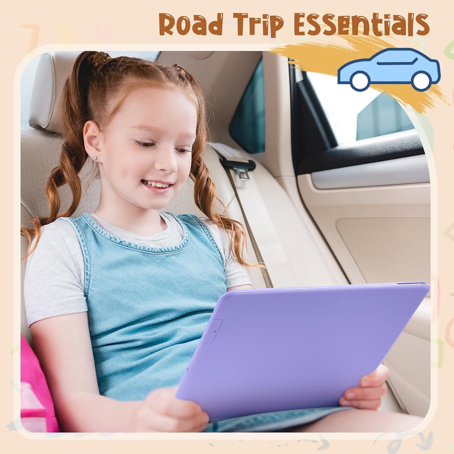 LCD Writing Tablet for Kids, Kidopire 15 Inch Large Screen Doodle Board, Colorful Drawing Writing Board Tablet Kids Age 3-12 Birthday Erasable Drawing Pad Message Practice Note Learning Toys, Purple
