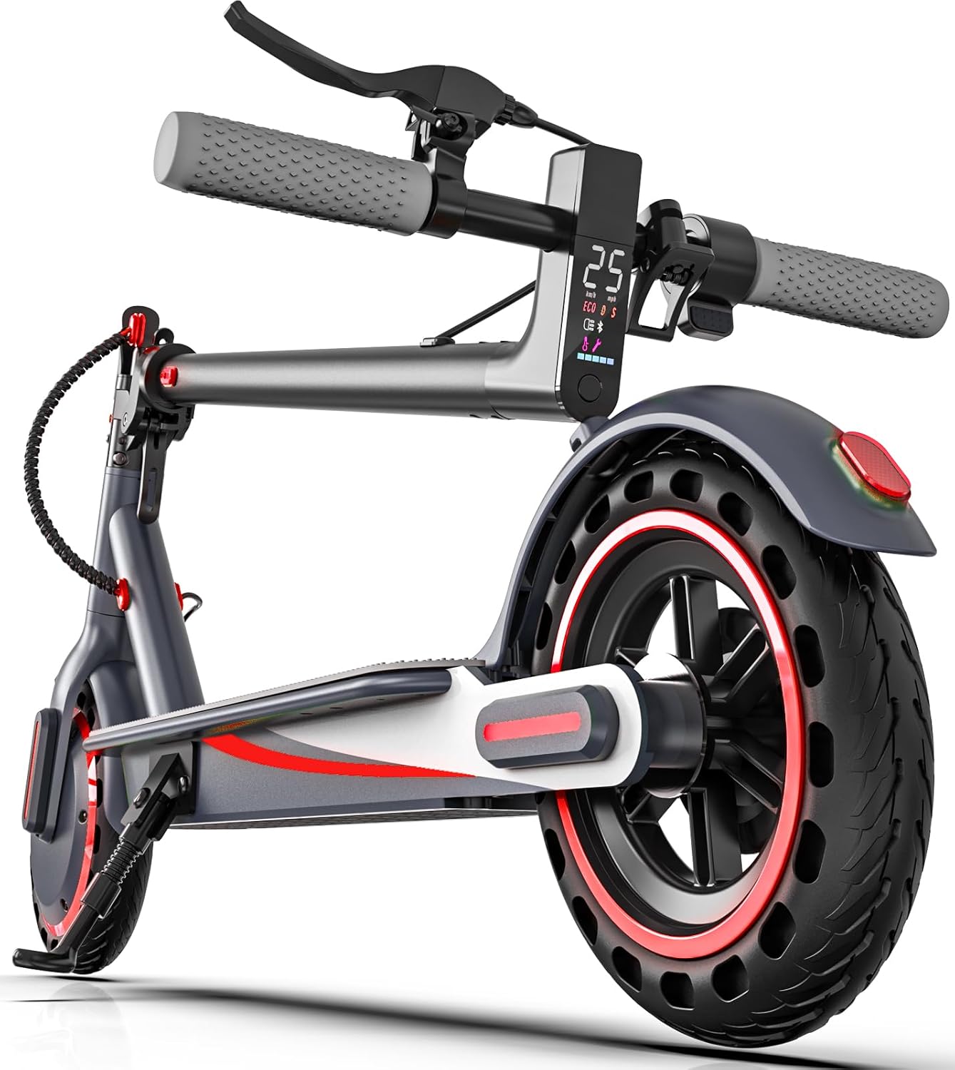 Electric Scooter Adults, Up to 22 Mph, 350W Motor Peak 500W, Foldable E-Scooter for Adults, Escooter Adults with App Control, Dual Syspension with Turn Signal Light, Dual Braking
