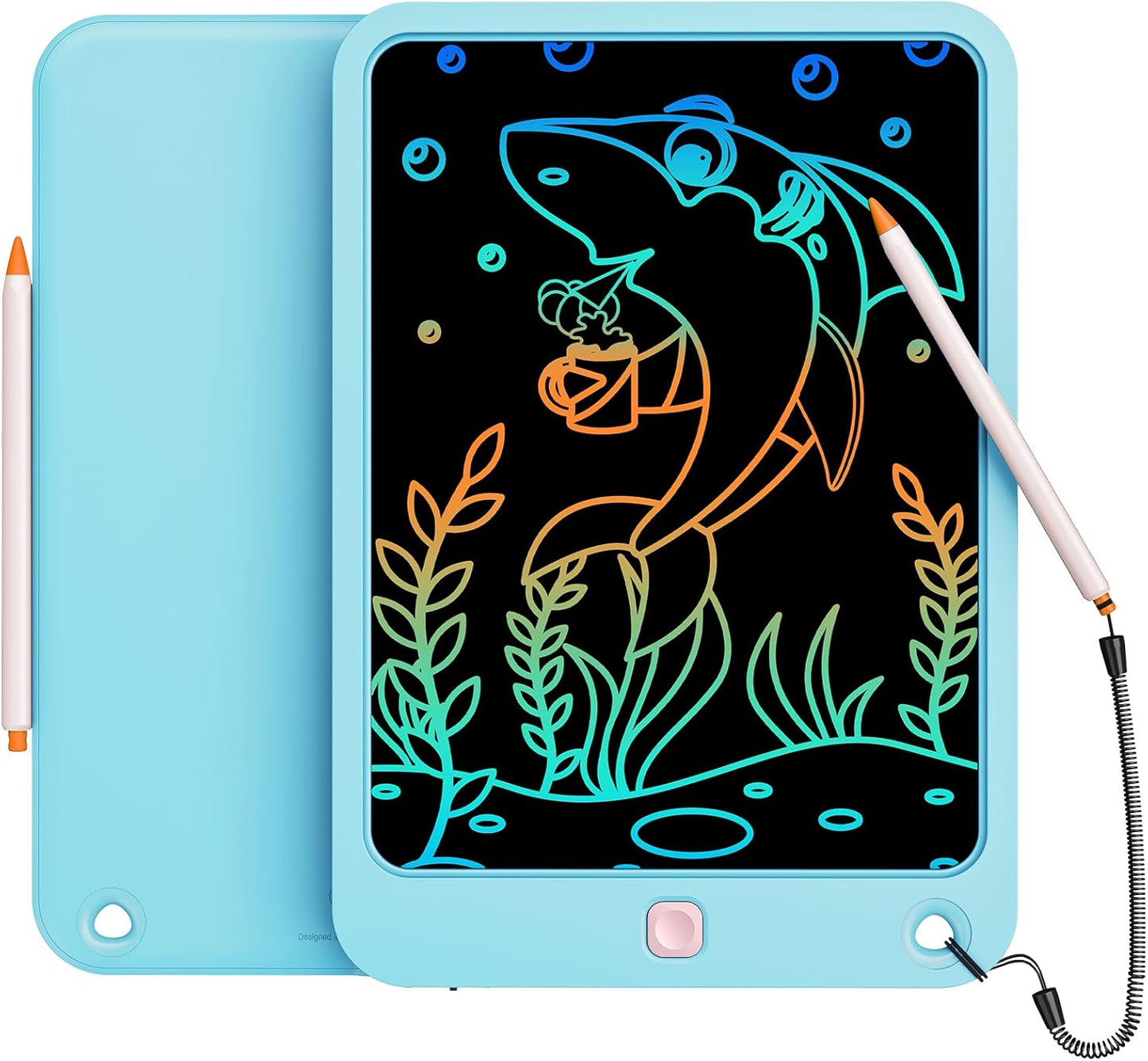 LCD Writing Tablet 10 Inch, Toys for 3 4 5 6 7 8 9 10 Year Old Boys Girls, Colorful Doodle Board Drawing Tablet, Gift for Boys Toddlers Age 3-12 Years, Memo Board, Drawing Pads with Lanyard(Navy)