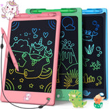FLUESTON LCD Writing Tablet for Kids,Drawing Tablet for Boys Girls 3 4 5 6 7 8 Year,8.8 Inch 3pcs in 1 Pack Drawing Pad Toy Christmas Birthday Gifts for Toddler,Doodle Board Cute Dinosaur Unicorn