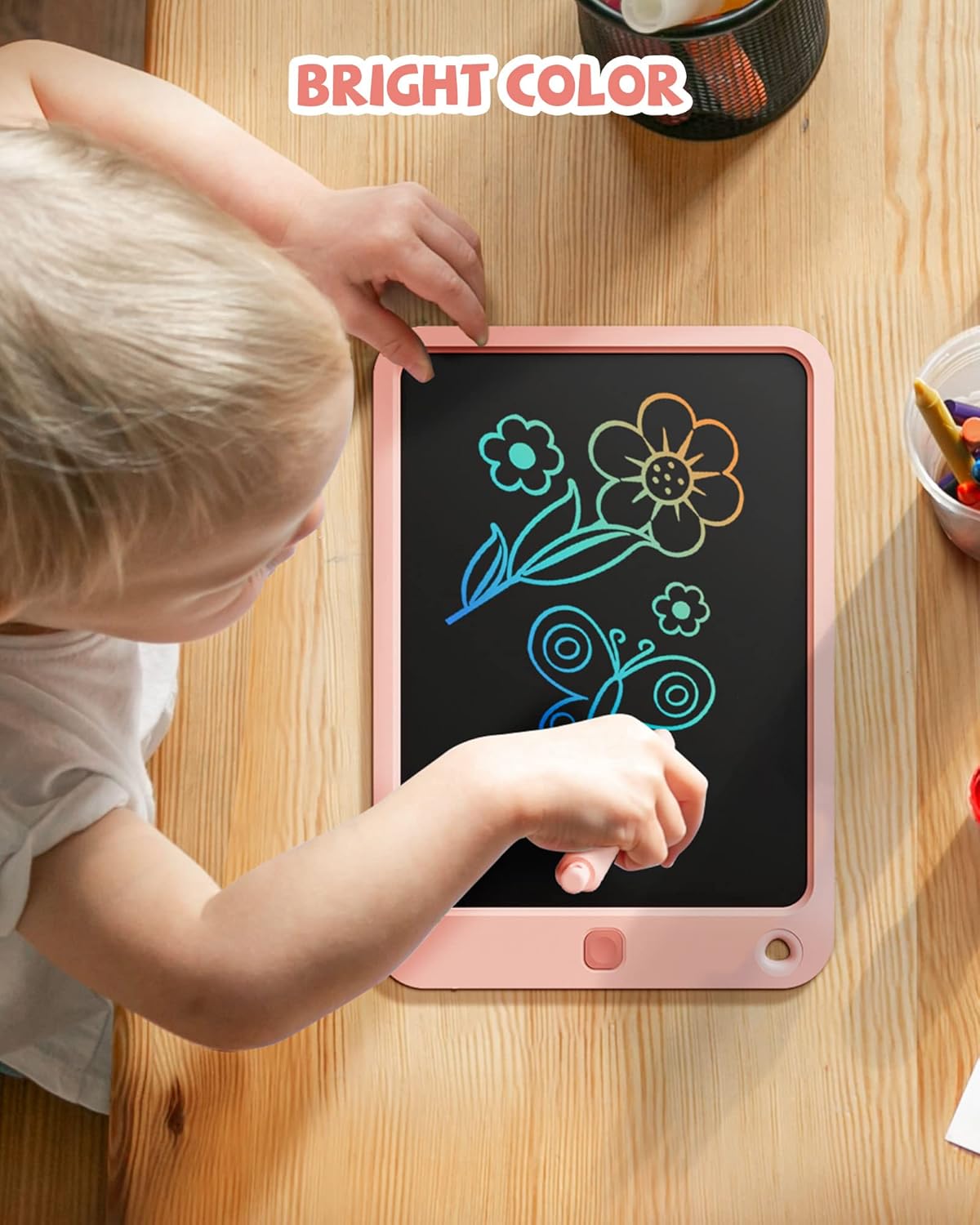 LCD Writing Tablet 10 Inch, Toys for 3 4 5 6 7 8 9 10 Year Old Boys Girls, Colorful Doodle Board Drawing Tablet, Gift for Boys Toddlers Age 3-12 Years, Memo Board, Drawing Pads with Lanyard(Navy)