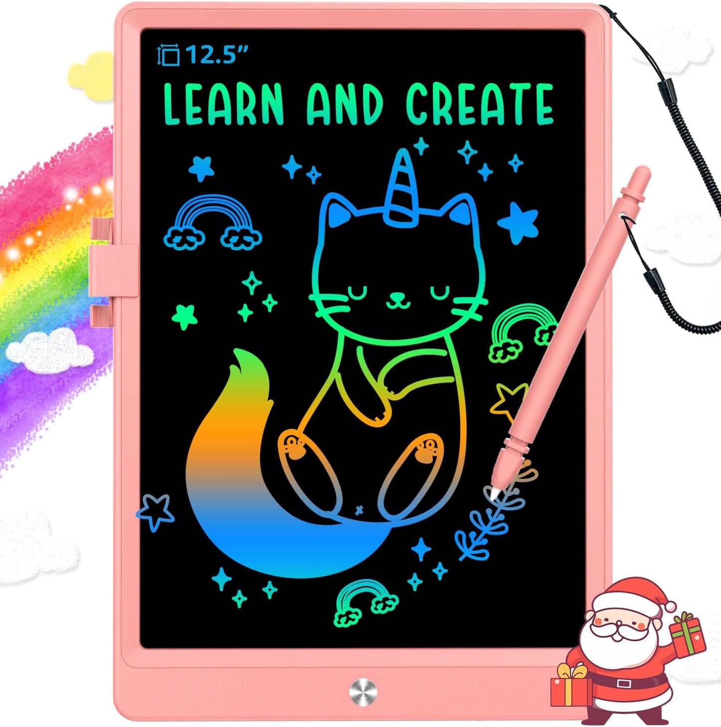 BUKEBU LCD Writing Tablet Doodle Board,10.5 inch Colorful Drawing Pad,Electronic Drawing Tablet, Drawing Pads,Travel Gifts for Kids Ages 3 4 5 6 7 8 Year Old Girls Boys (Blue)