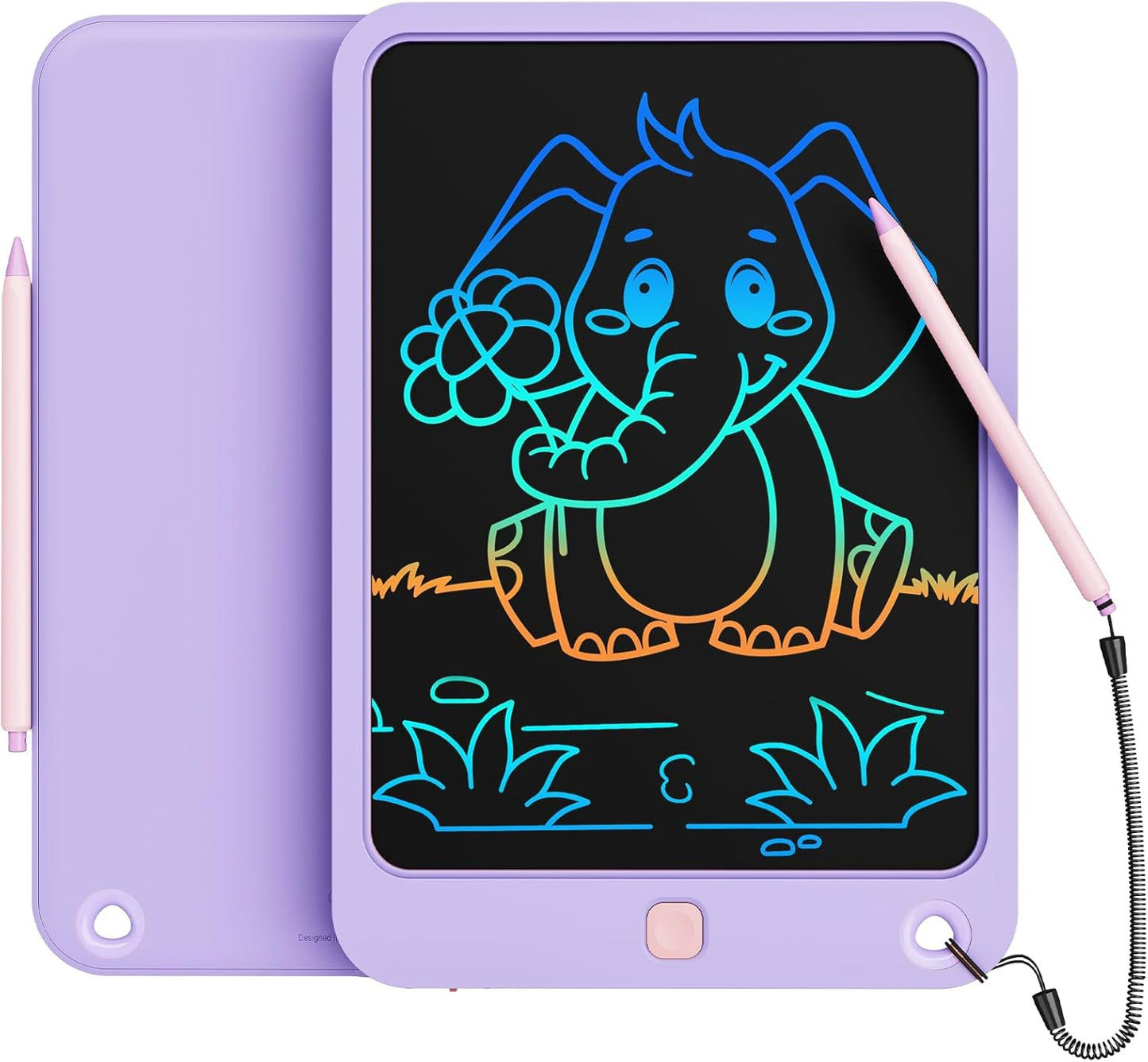 LCD Writing Tablet 10 Inch, Toys for 3 4 5 6 7 8 9 10 Year Old Boys Girls, Colorful Doodle Board Drawing Tablet, Gift for Boys Toddlers Age 3-12 Years, Memo Board, Drawing Pads with Lanyard(Navy)