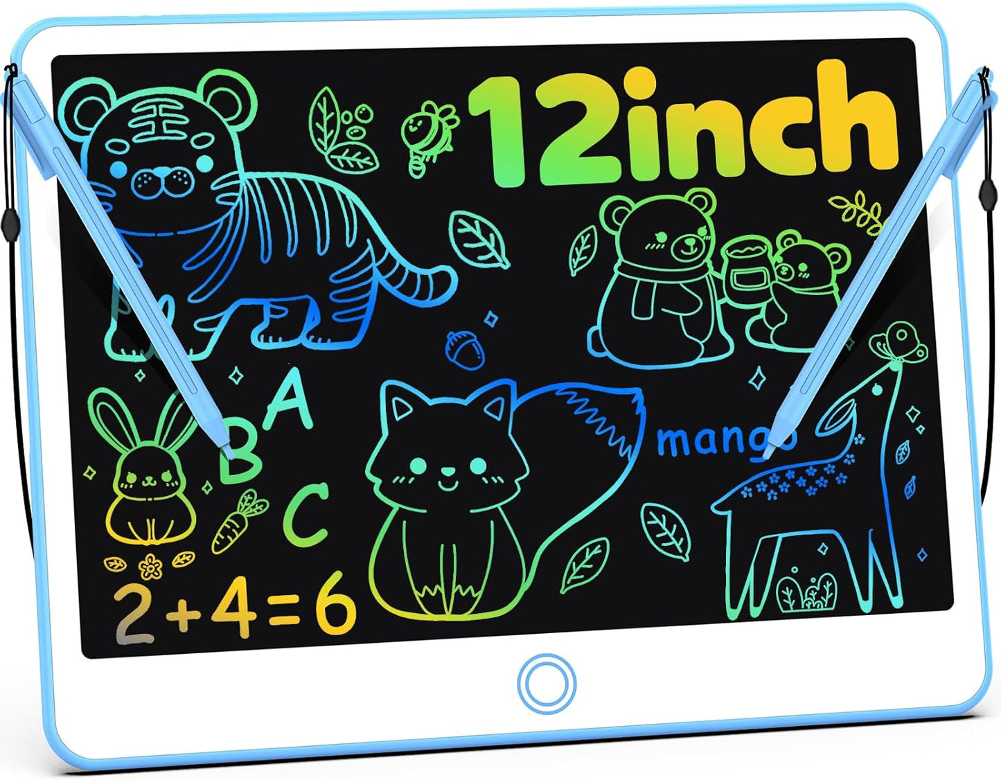 BAVEEL LCD Writing Tablet, 12 Inch Colorful Toddler Doodle Board Reusable Drawing Tablet, Educational and Learning Toy for 3 4 5 6 Years Old Boy and Girls, for Kids Toddlers