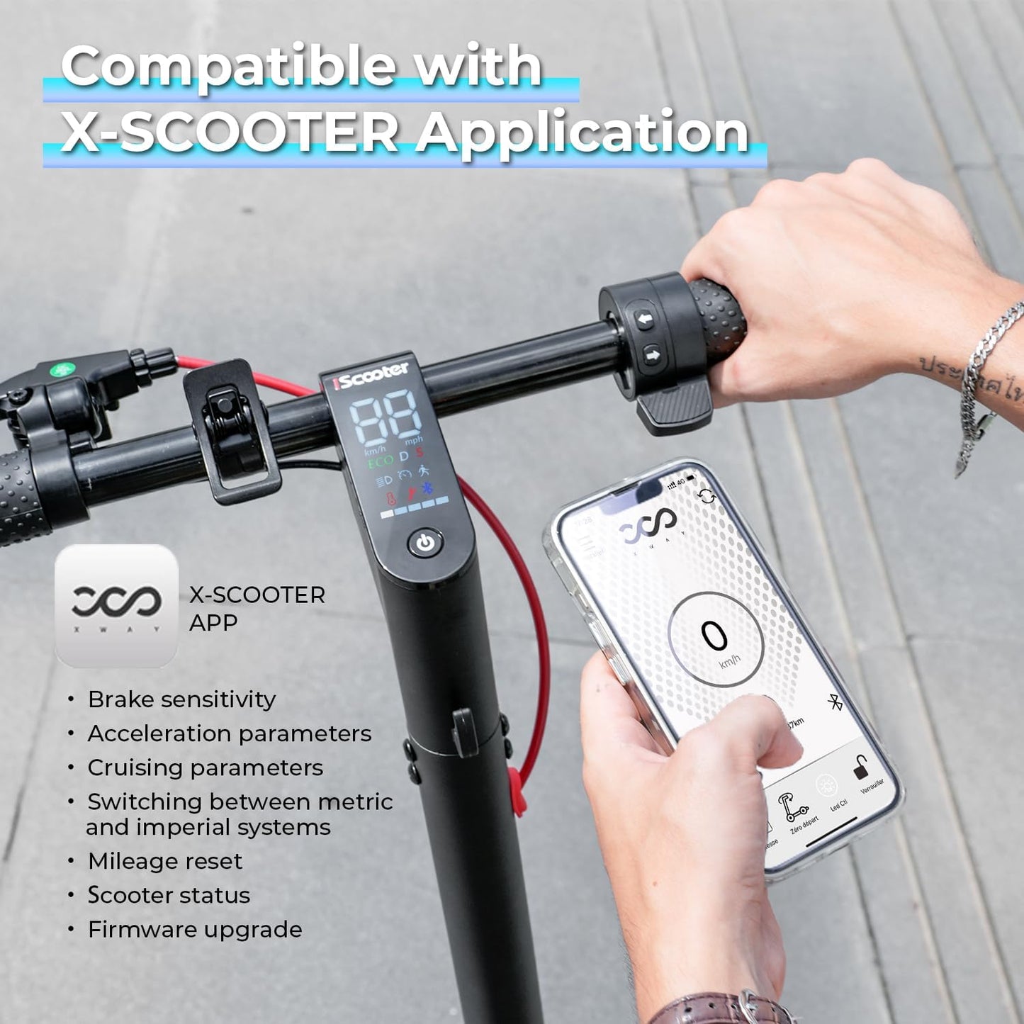 iScooter Electric Scooter, Top Speed 22/25 MPH E-Scooter Up to 18/25 Miles Range, Folding Commuting Electric Scooter for Adults with Turn Signal-360 ° Lighting - 8.5/9.3" Tires/264 Lbs Load W7 & W8