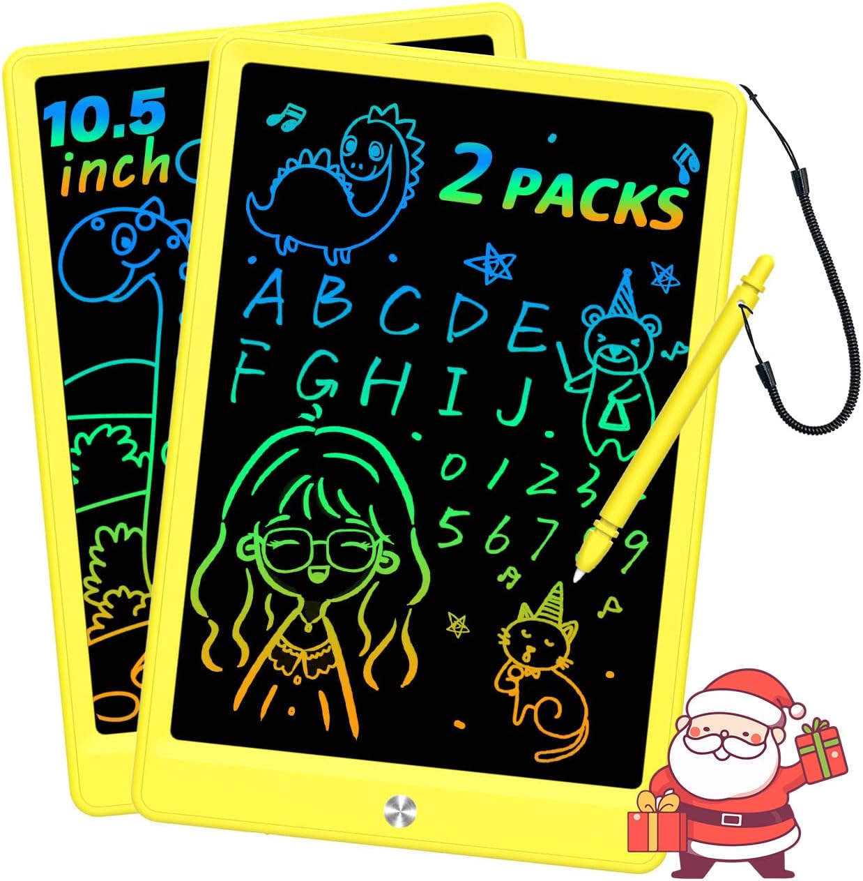 BUKEBU LCD Writing Tablet Doodle Board,10.5 inch Colorful Drawing Pad,Electronic Drawing Tablet, Drawing Pads,Travel Gifts for Kids Ages 3 4 5 6 7 8 Year Old Girls Boys (Blue)