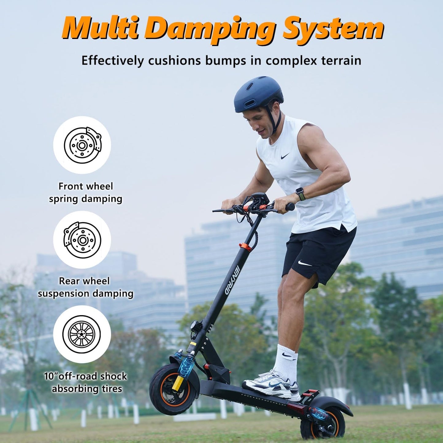iENYRID 800W/2000W e Scooter for Adults Electric Scooter with Seat 10" Off Road Pneumatic Tires Long Range Motorized e-Scooter,28-35MPH,30-35Miles Range eScooter,Fast Foldable Eletric Scooters for men