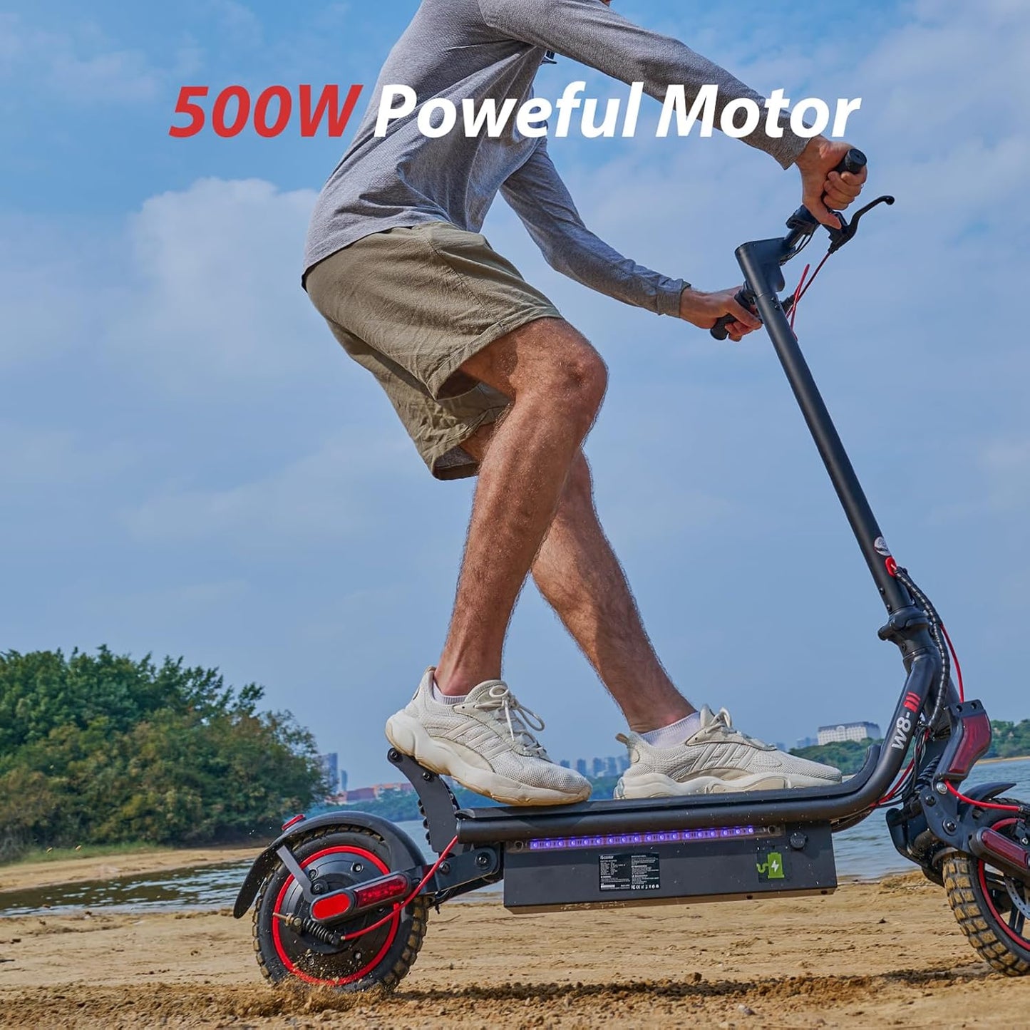 iScooter Electric Scooter, Top Speed 22/25 MPH E-Scooter Up to 18/25 Miles Range, Folding Commuting Electric Scooter for Adults with Turn Signal-360 ° Lighting - 8.5/9.3" Tires/264 Lbs Load W7 & W8