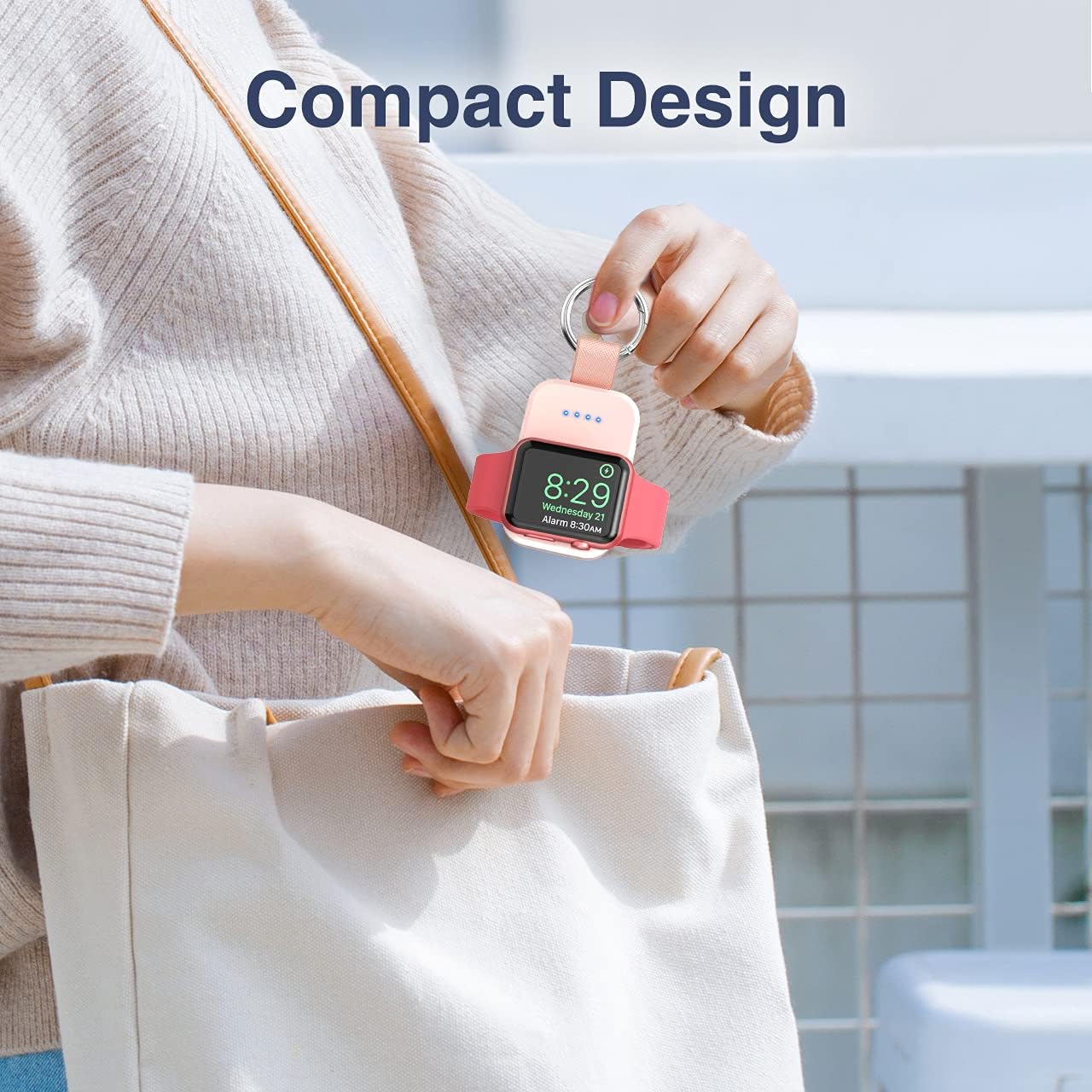 i.VALUX for Apple Watch Charger Portable Magnetic i Watch Charger, Keychain Travel Accessories Smart Wireless Charging Battery Pack Power Bank for Apple Watch Series 10/9/8/7/6/5/4/3/2/1/SE/Ultra1 2