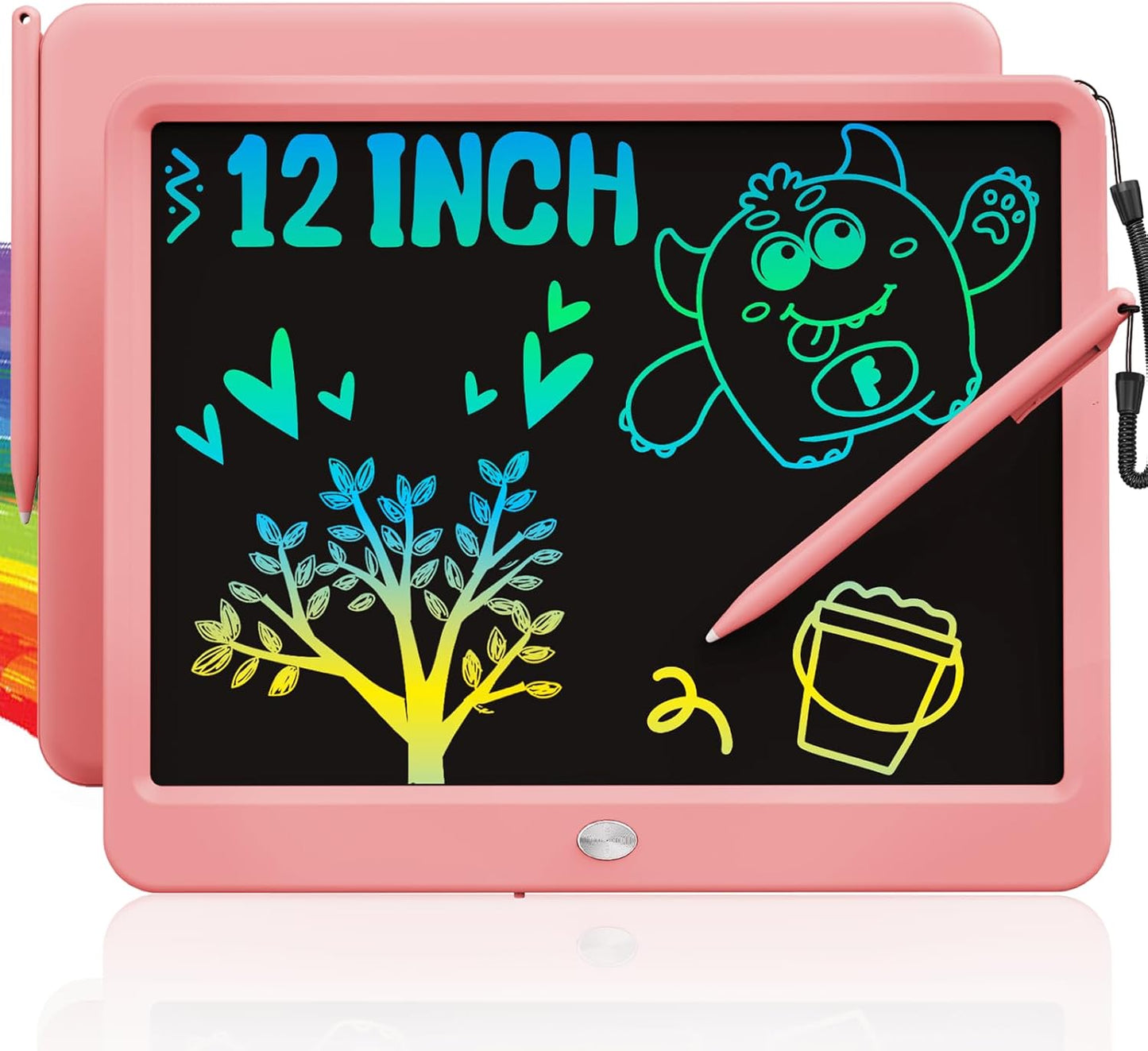 TEKFUN LCD Writing Tablet Doodle Board, 10inch Colorful Drawing Tablet Writing Pad, Kids Travel Essentials, Toddler Toys for 3 4 5 6 7 8 Year Old Girls Boys (Blue)