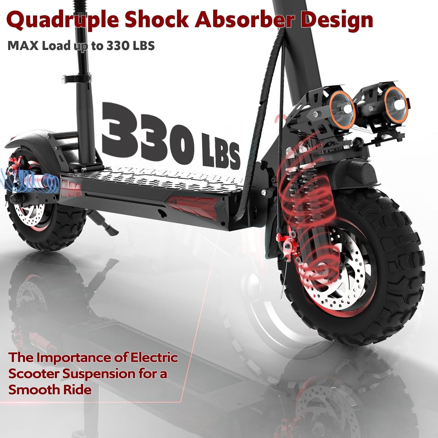 Electric Scooter Adults, 15/18/21AH Big Battery, 600/800/1200W Motor, 10"/11" Off Road Tire, Folding E Scooter with Seat