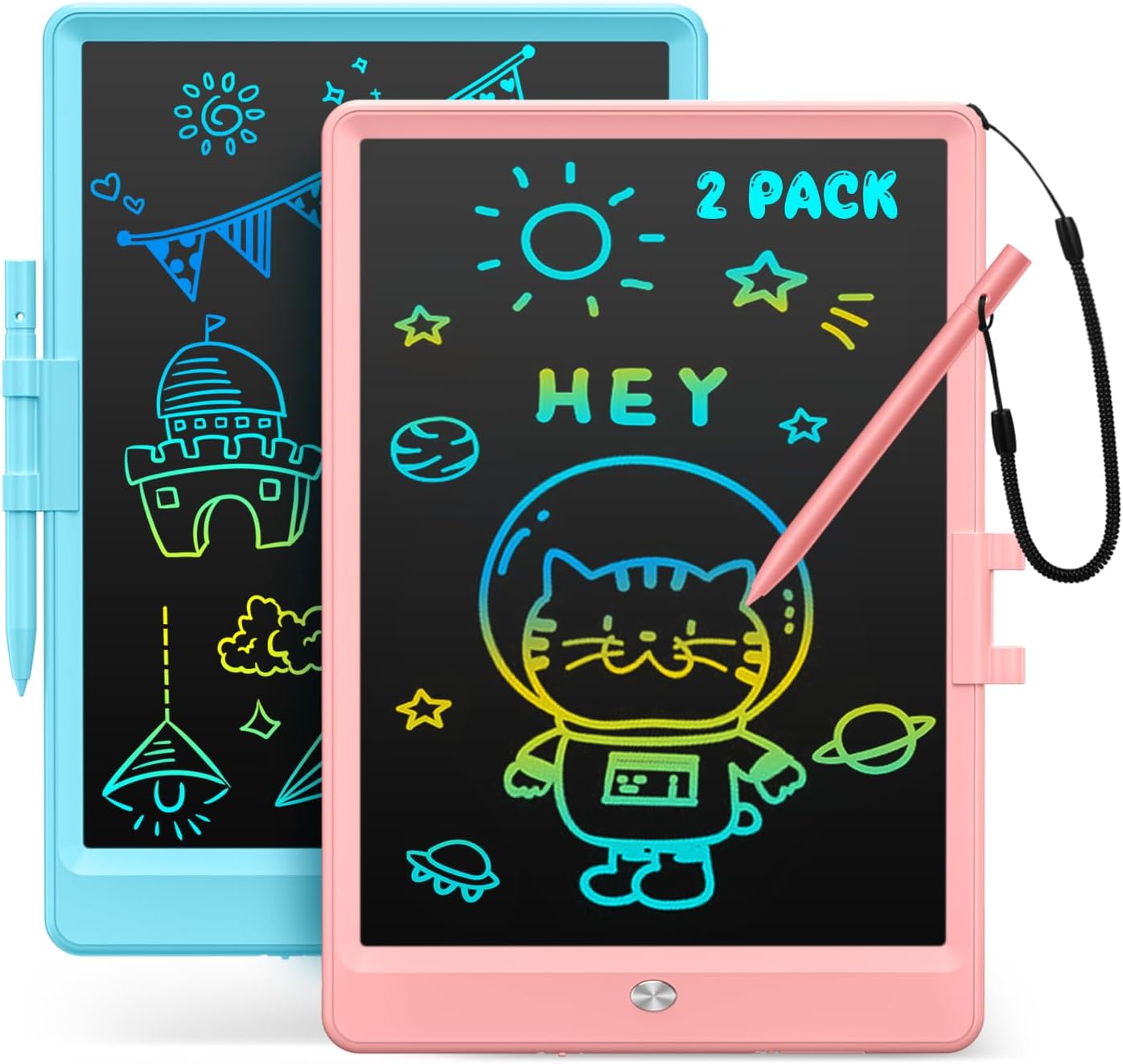 Kidopire LCD Writing Tablet, 2Pack Reusable Drawing Pad for Kids, Colorful Doodle Board Kids Drawing Tablet, Educational Toddler Girl Toys, Birthday Gift Ideas for 3 4 5 6 7 8 Year Old Kids