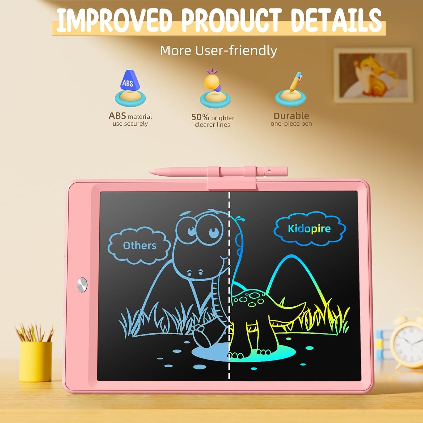 Kidopire LCD Writing Tablet, 2Pack Reusable Drawing Pad for Kids, Colorful Doodle Board Kids Drawing Tablet, Educational Toddler Girl Toys, Birthday Gift Ideas for 3 4 5 6 7 8 Year Old Kids