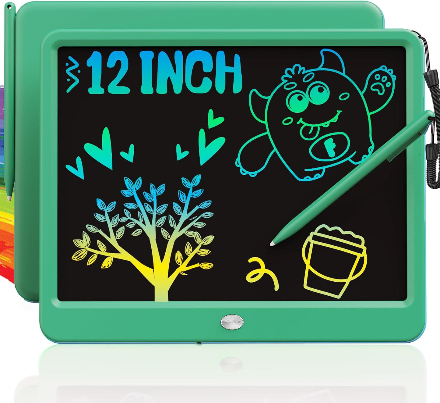 TEKFUN LCD Writing Tablet Doodle Board, 10inch Colorful Drawing Tablet Writing Pad, Kids Travel Essentials, Toddler Toys for 3 4 5 6 7 8 Year Old Girls Boys (Blue)