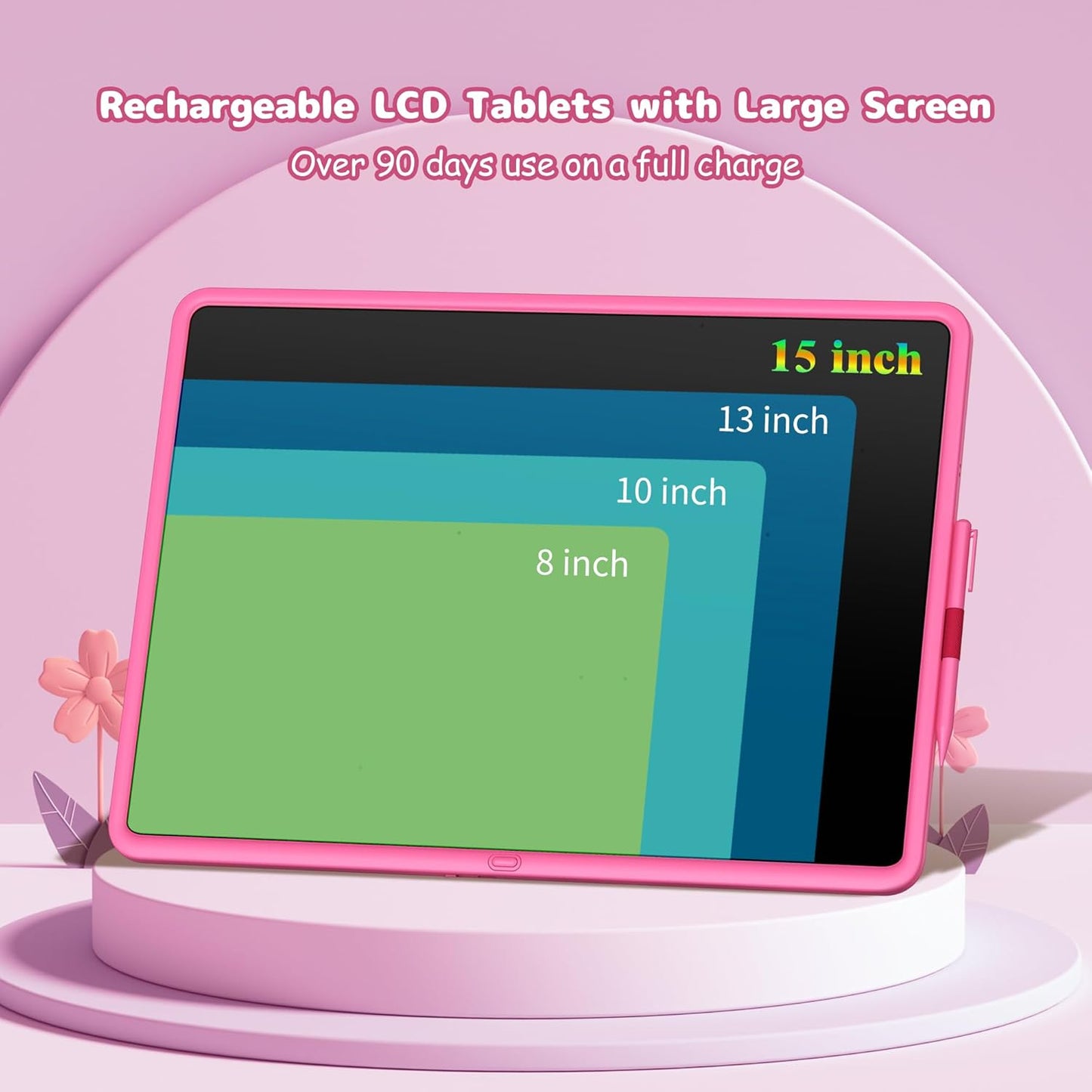 LCD Writing Tablet for Kids, 20 Inch Kids Drawing Tablet, Large Doodle Board, Rechargeable Drawing Pad for Kids, Learning Toys for 3 4 5 6 7 8 9 10 Year Old Boys Girls Birthday Christmas Gifts