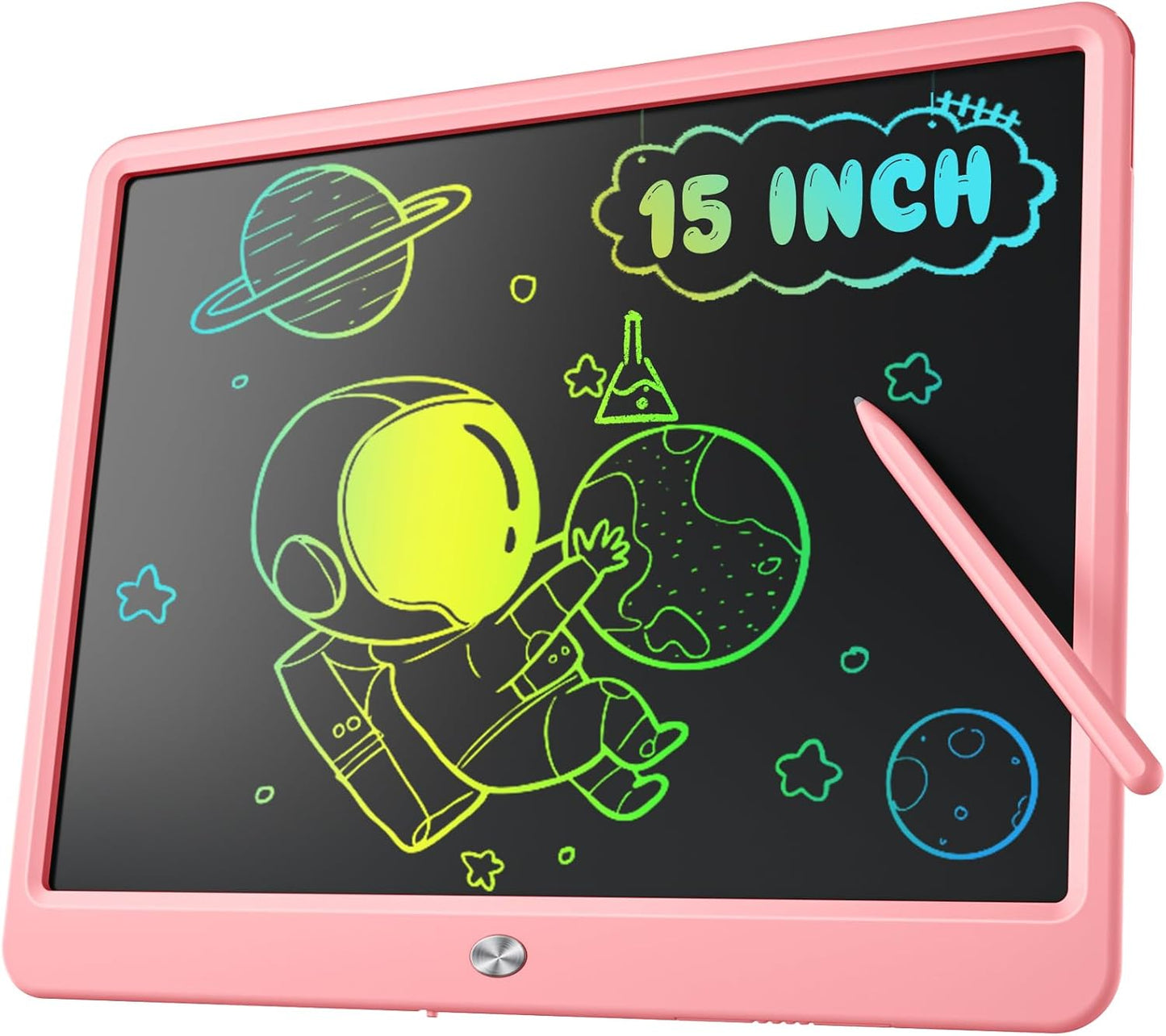 LCD Writing Tablet for Kids, Kidopire 15 Inch Large Screen Doodle Board, Colorful Drawing Writing Board Tablet Kids Age 3-12 Birthday Erasable Drawing Pad Message Practice Note Learning Toys, Purple