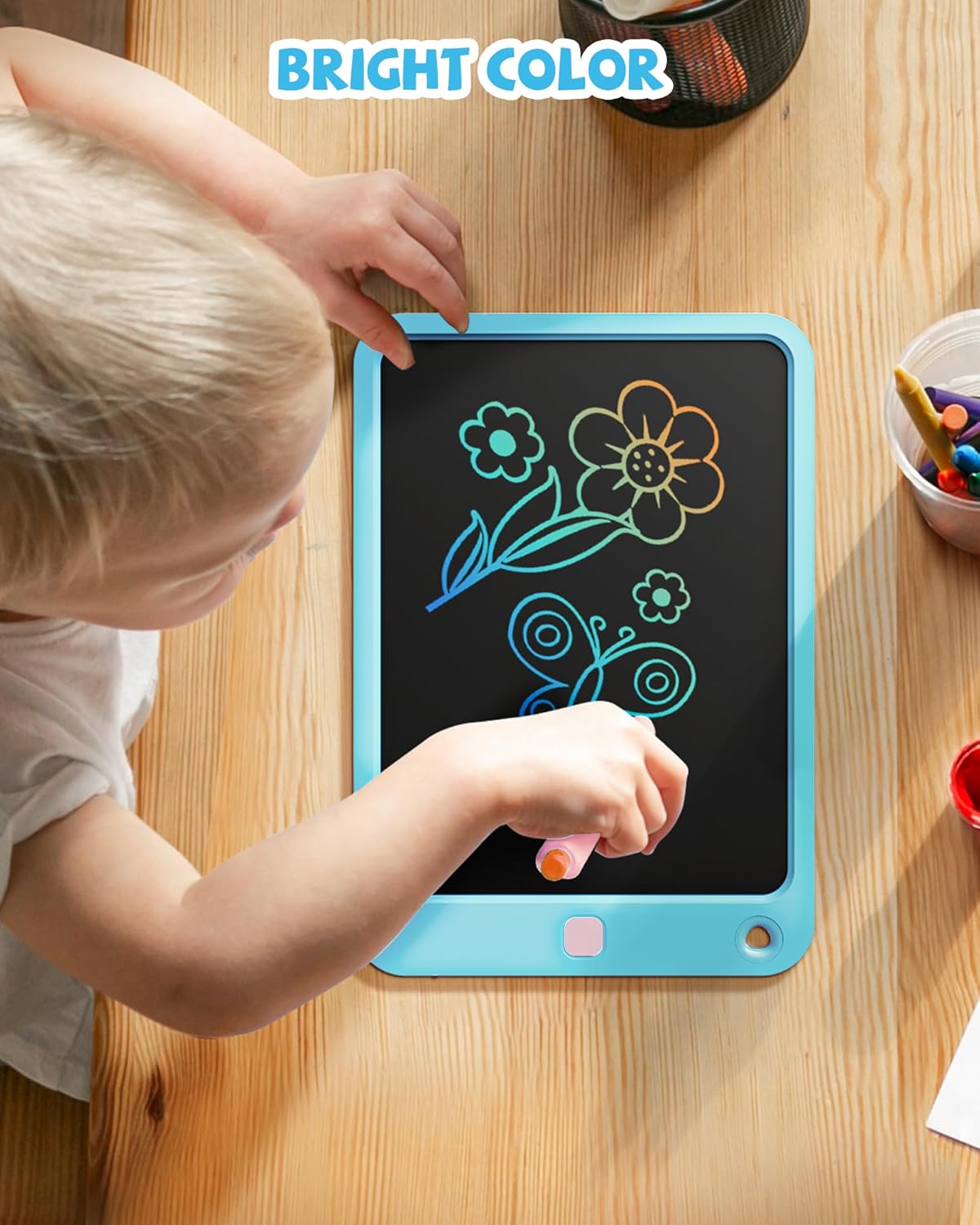 LCD Writing Tablet 10 Inch, Toys for 3 4 5 6 7 8 9 10 Year Old Boys Girls, Colorful Doodle Board Drawing Tablet, Gift for Boys Toddlers Age 3-12 Years, Memo Board, Drawing Pads with Lanyard(Navy)