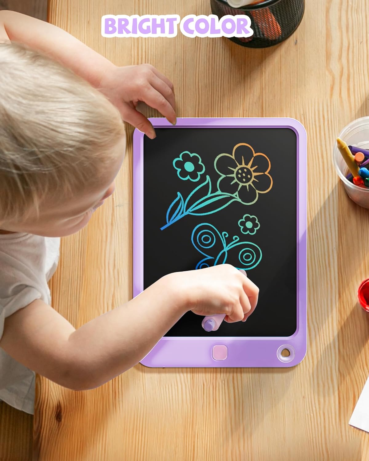 LCD Writing Tablet 10 Inch, Toys for 3 4 5 6 7 8 9 10 Year Old Boys Girls, Colorful Doodle Board Drawing Tablet, Gift for Boys Toddlers Age 3-12 Years, Memo Board, Drawing Pads with Lanyard(Navy)