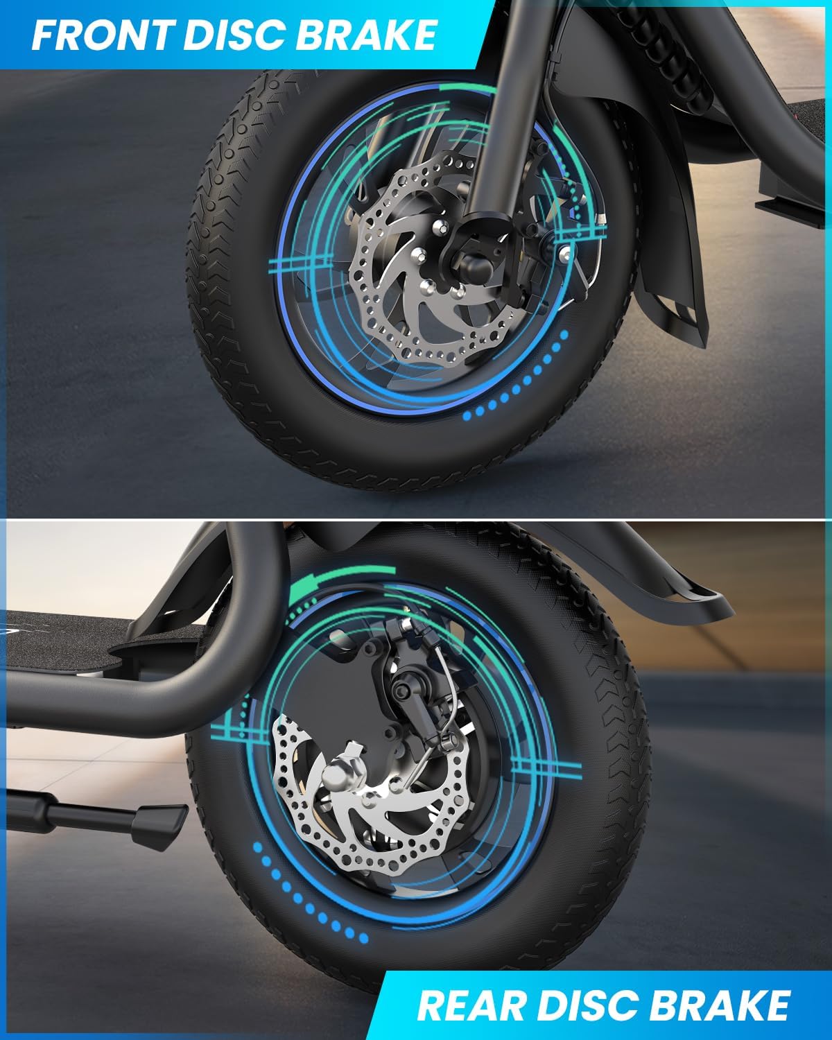 Gyroshoes Electric Scooter with Seat for Adults, 550W Powerful Motor, 20-Mile Range, Speed up to 18.6MPH, Ample Storage for Pets & Cargo, Electrically-Powered Motor Scooters